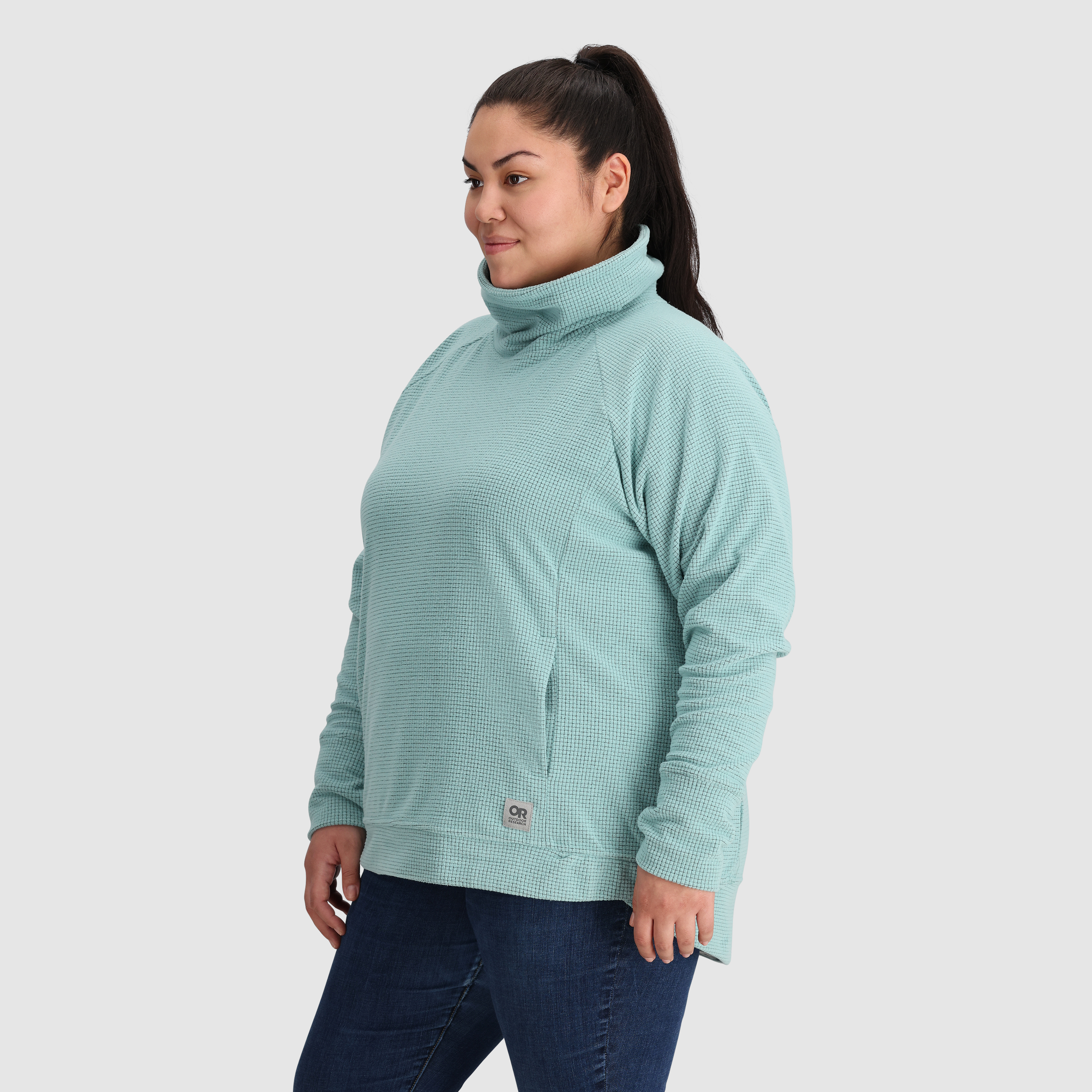 Women's Trail Mix Cowl Neck Pullover Sweater - Cozy Winter Knit Top for Hiking & Outdoor Adventures - Plus Size Final Sale