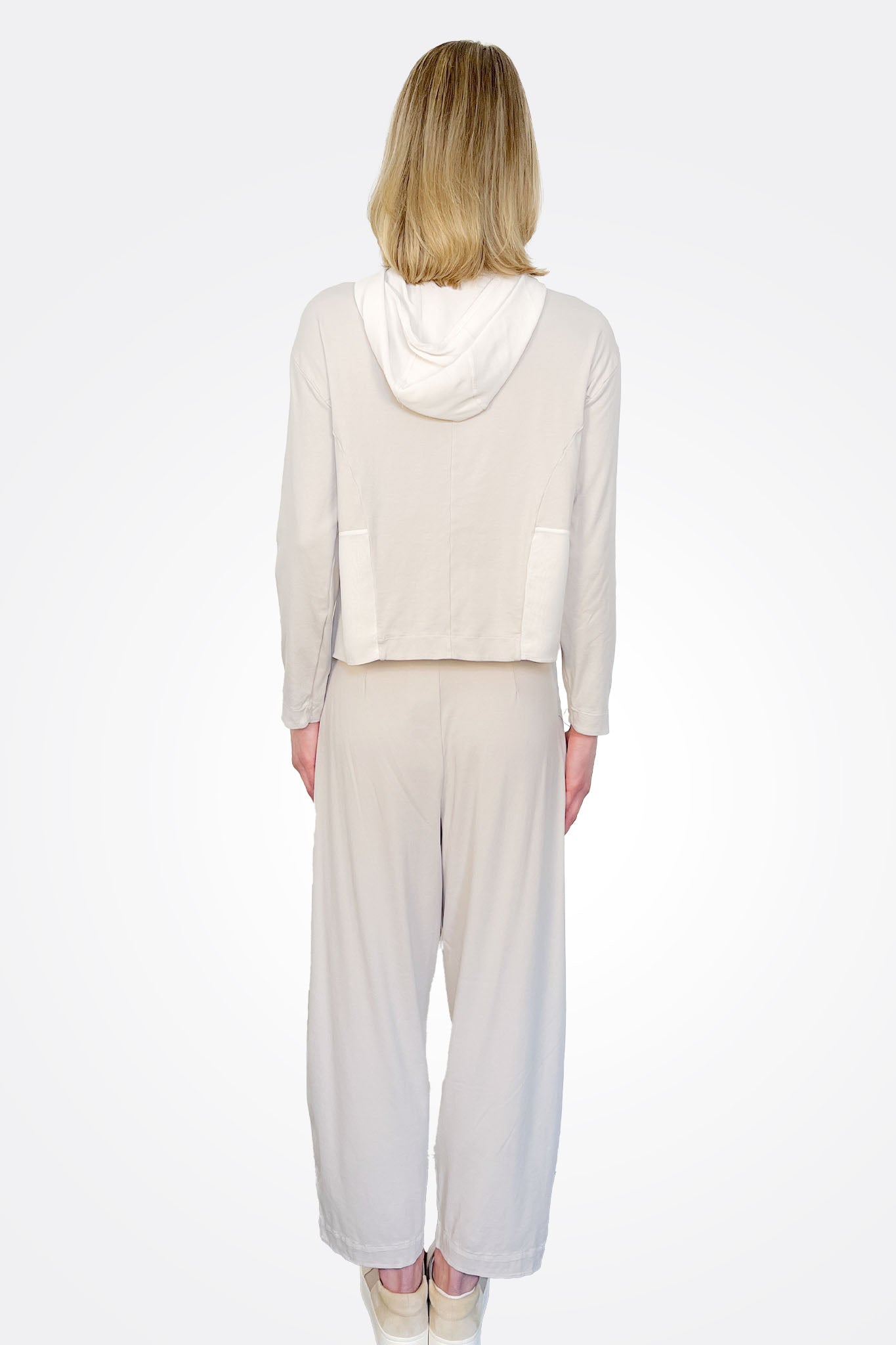 Comfort Fit Stretch Cotton Trousers for Women - Pearl Grey | Soft & Breathable Pants for Work, Travel & Everyday Wear