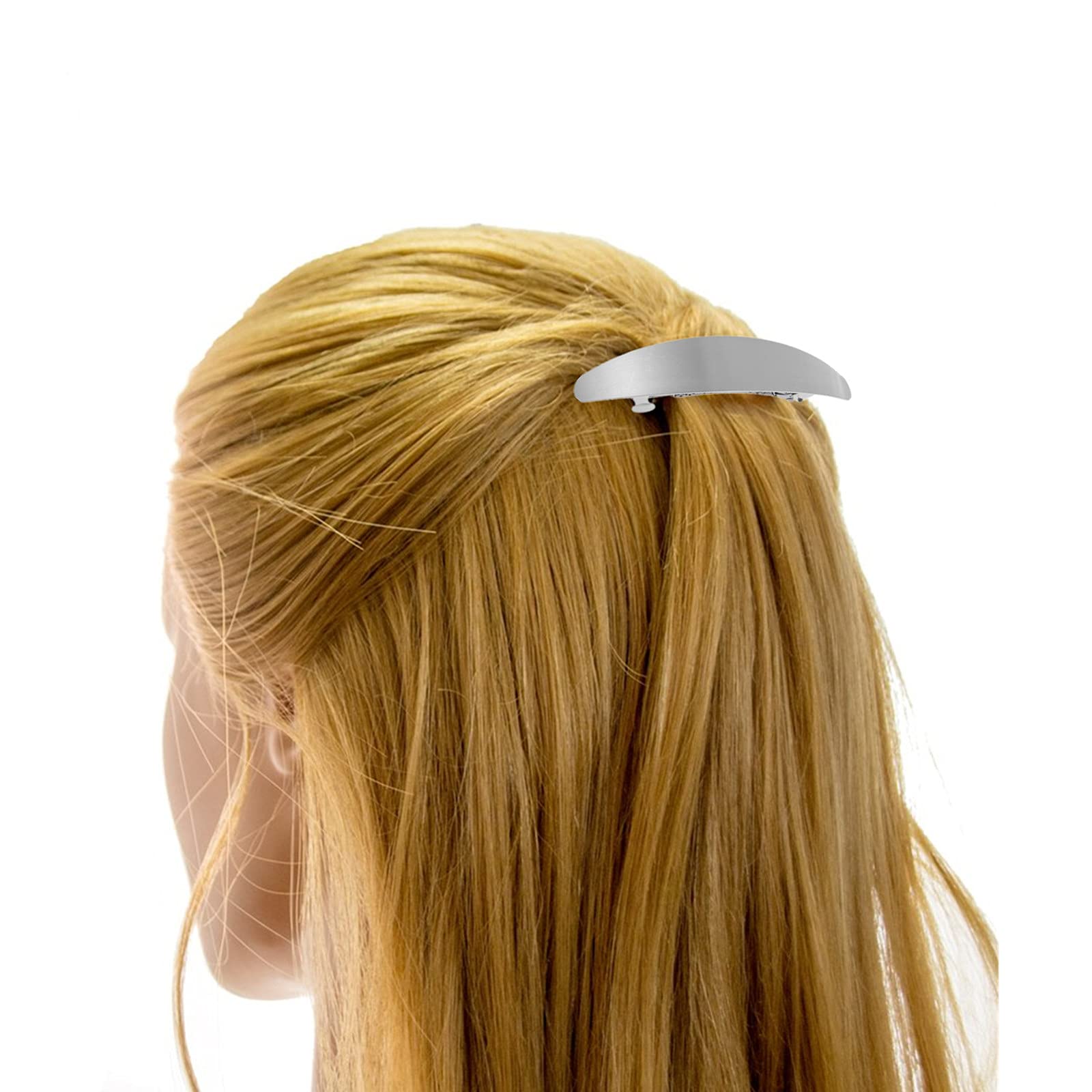 3-Piece Silver Thin Handmade Hair Clip Set - Elegant French Style Metal Hair Pins & Barrettes for Women & Girls | Perfect for Weddings, Parties & Everyday Hairstyling