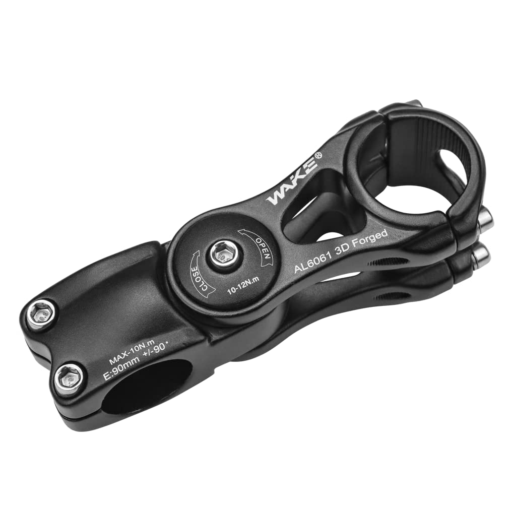 FOMTOR Adjustable Bike Stem 31.8mm/25.4mm ±90 Degree 90mm/110mm/145mm MTB Handlebar Riser - Compatible with Mountain, Road, BMX, City & Fixie Bikes | Perfect for Commuting, Trail Riding & Urban Cycling
