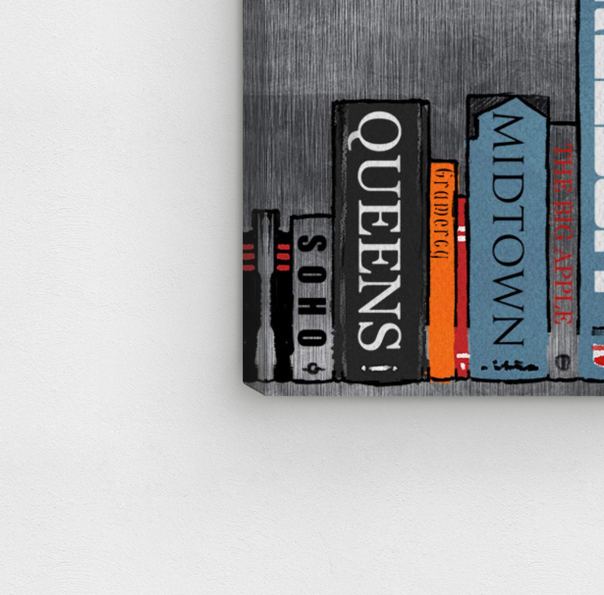 Oliver Gal Artist Co. Cities Wall Art Canvas Print - New York Skyline Books Home Decor, 36x24 Inches, Black & Blue - Perfect for Living Room, Bedroom or Office Wall Decor