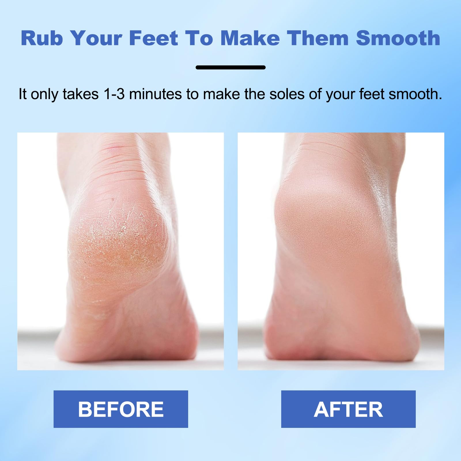 Professional Nano Glass Foot File Callus Remover with Non-Slip Ergonomic Handle - Pedicure Tool for Dry Cracked Feet - Perfect for Home Spa, Salon & Travel Foot Care (Blue, 1 Piece)