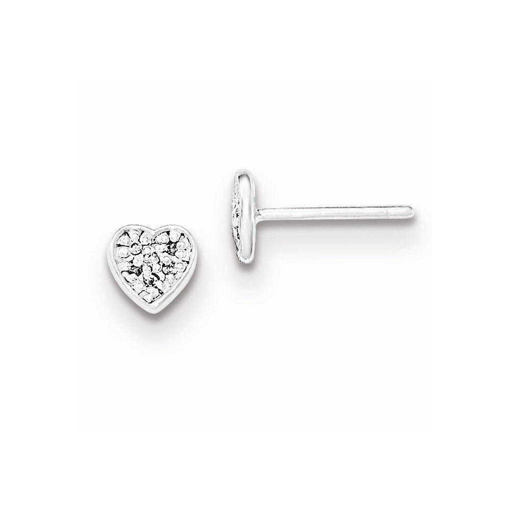 925 Sterling Silver CZ Heart Stud Earrings for Women - Perfect for Valentine's Day Gifts, Anniversary & Everyday Wear