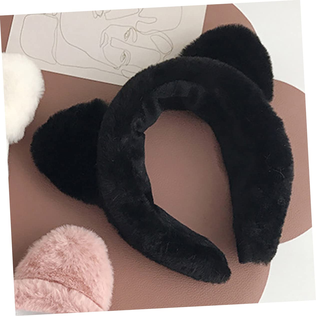 Beavorty 10 Pcs Soft Plush Cat Ear Headbands for Women - Adjustable Spa Hairbands for Washing Face, Skincare, Makeup & Hair Care - Cute & Comfortable Headbands for Girls, Facial & Bath Accessories