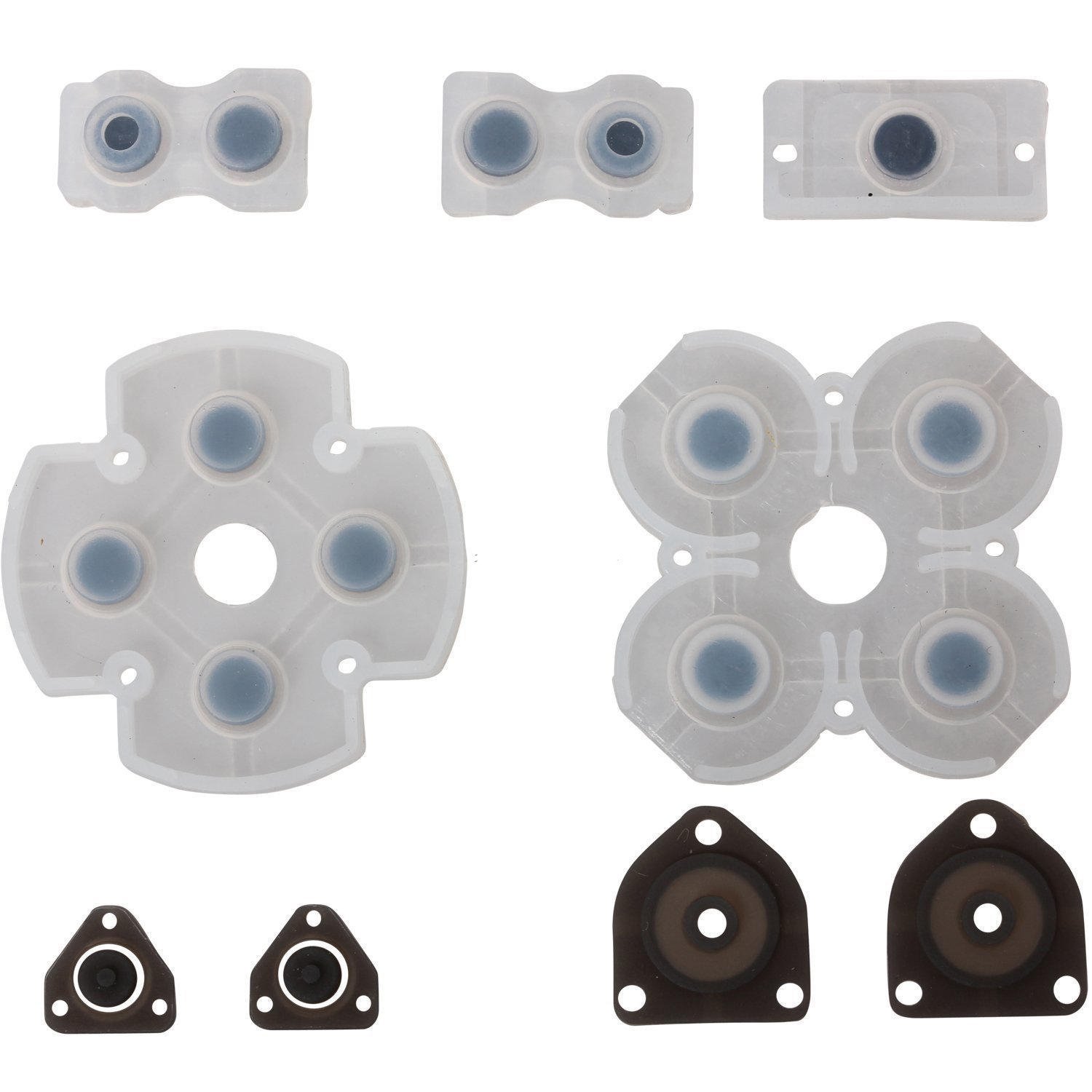 Replacement Trigger Springs & Joysticks Kit for Sony PS4 DualShock 4 Controller - Includes L1 R1 L2 R2 Buttons, 2 Thumbsticks, 4 Springs, Screwdriver & Conductive Silicone Pads - Perfect for DIY Repairs & Controller Maintenance