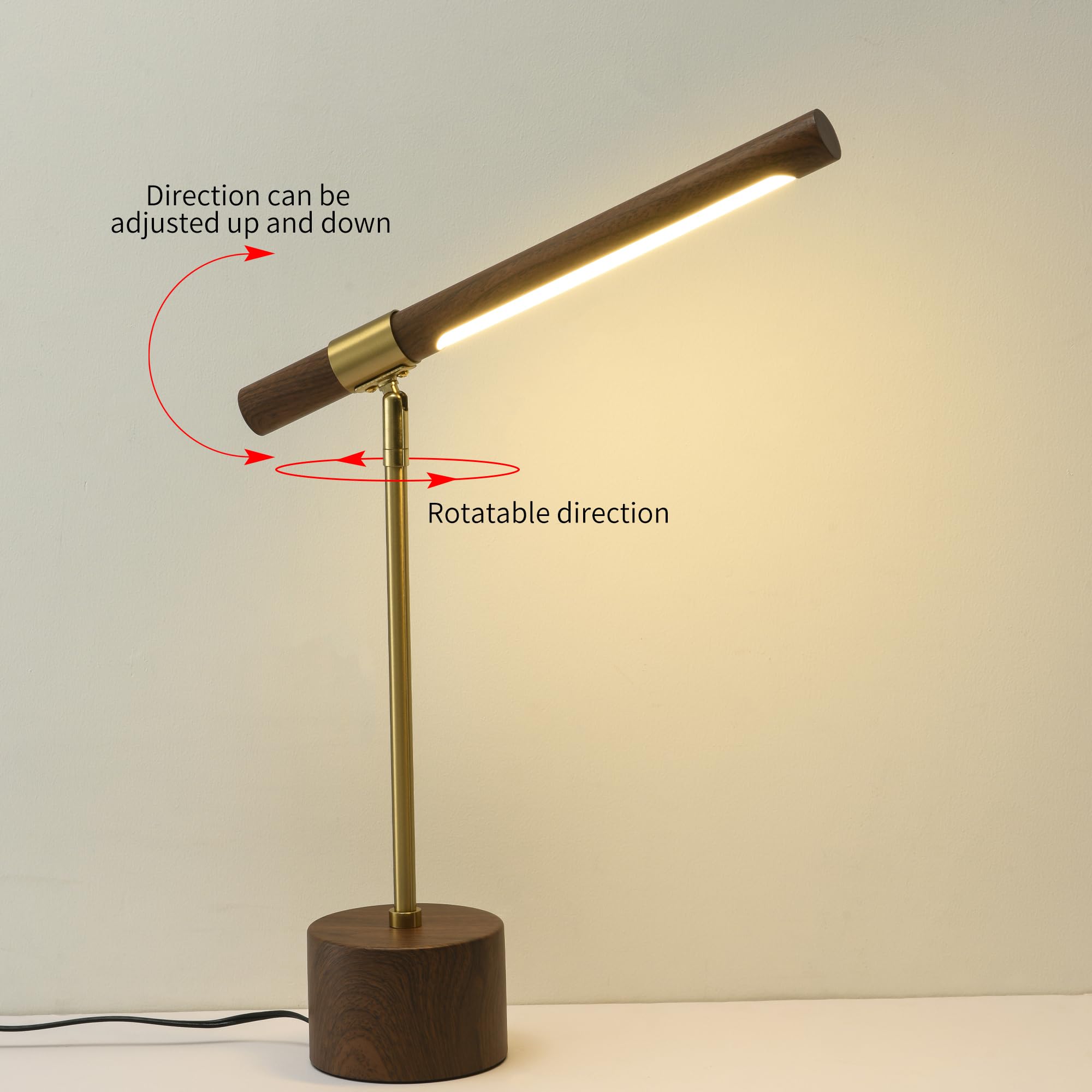 Adjustable Modern LED Table Lamp with Touch Control - 3 Color Modes & Dimmable - Thick Base Folding Swing Arm Metal Desk Lamp for Home Office, Bedroom Nightstand, Reading & Study