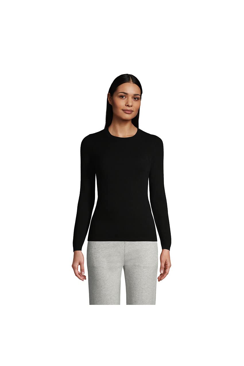 Lands' End Women's Tall Cashmere Crewneck Sweater - Soft & Warm Winter Pullover for Work, Travel & Casual Outfits