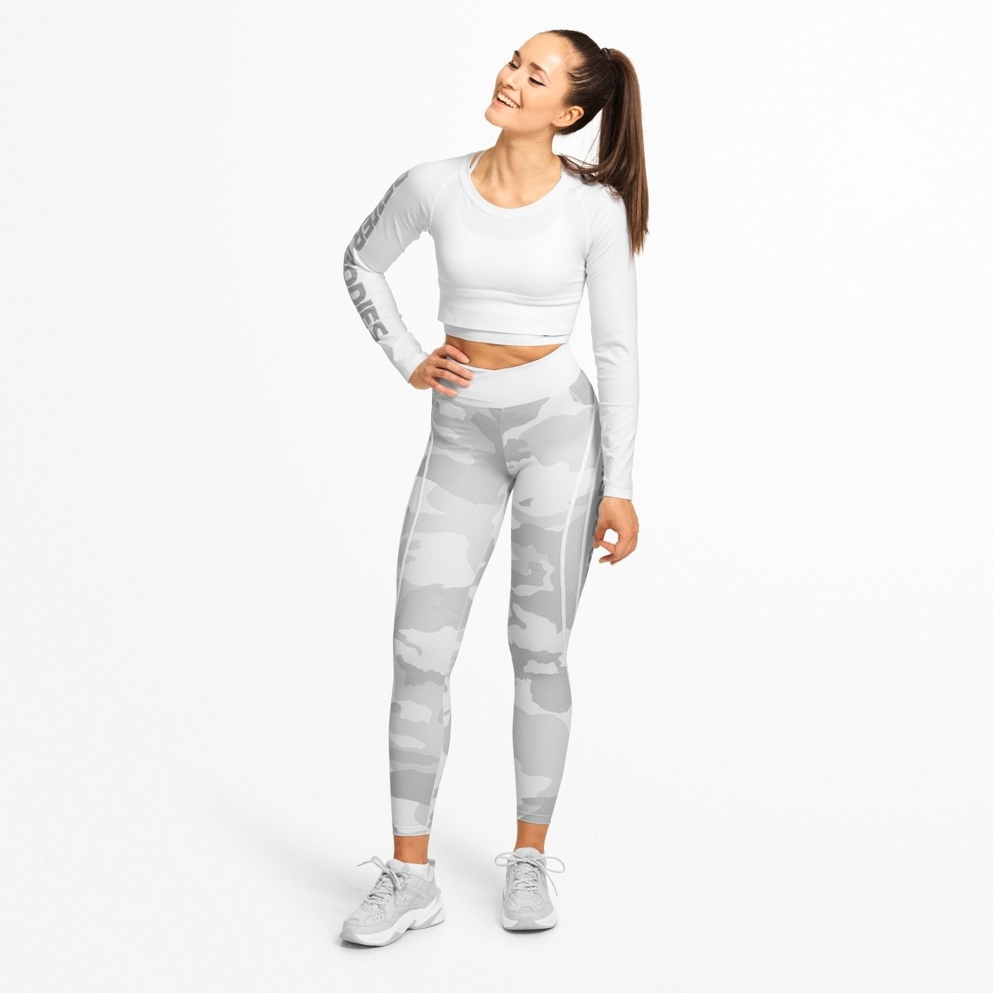 Better Bodies Camo High Waist Tights - White Camo Print for Women | Yoga, Running & Workout Leggings | Comfortable & Stylish Activewear