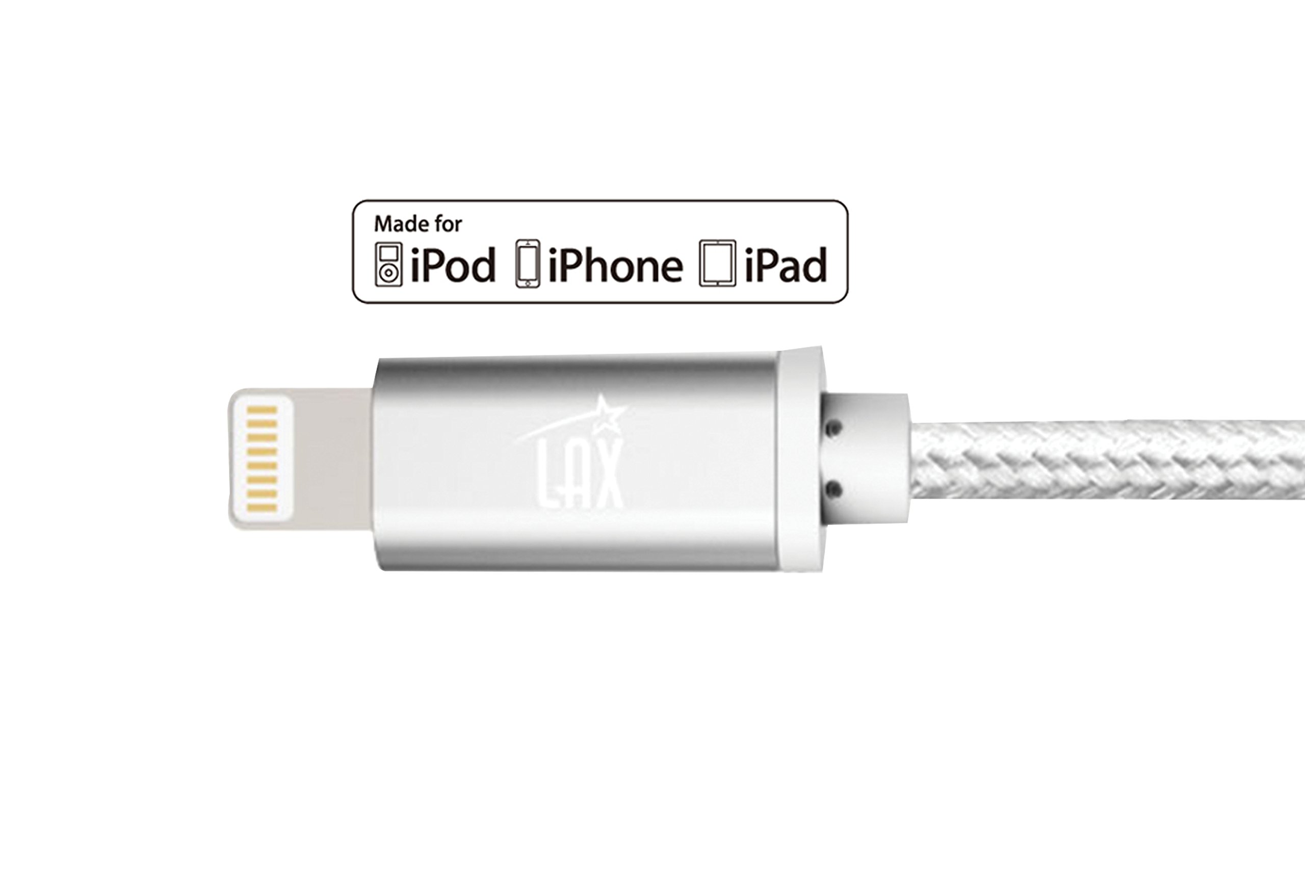 MFi Certified iPhone Charger Lightning Cable - Durable Braided USB Cord for iPhone 14/13/12/11/XS/X/8/7, iPad & iPod | Fast Charging & Data Sync | Perfect for Home, Office & Travel Use