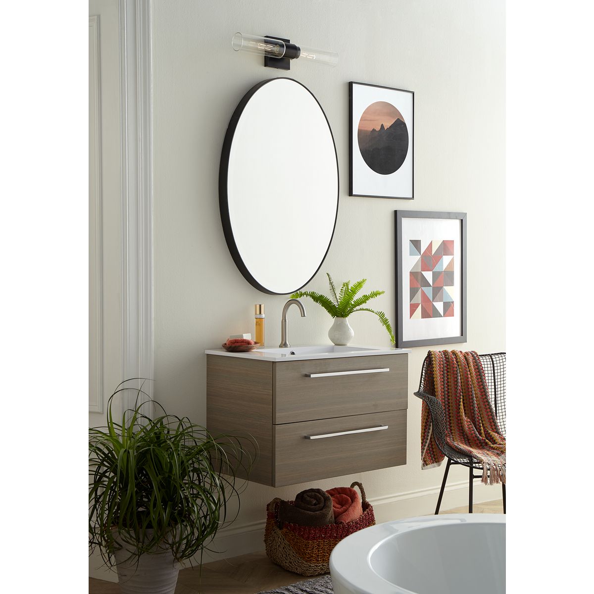 Clarion Collection 2-Light Clear Glass Bathroom Vanity Wall Sconce - Perfect for Bathroom, Powder Room, and Dressing Area Lighting