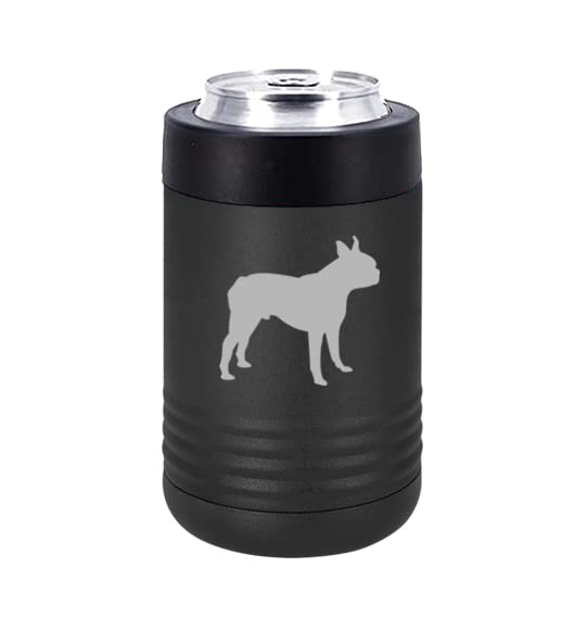 Premium Stainless Steel Double Wall Vacuum Insulated Can & Bottle Cooler - Keeps Drinks Cold for 24 Hours - Perfect for Boston Terrier Lovers, Outdoor Picnics, Beach Trips and Tailgating Parties