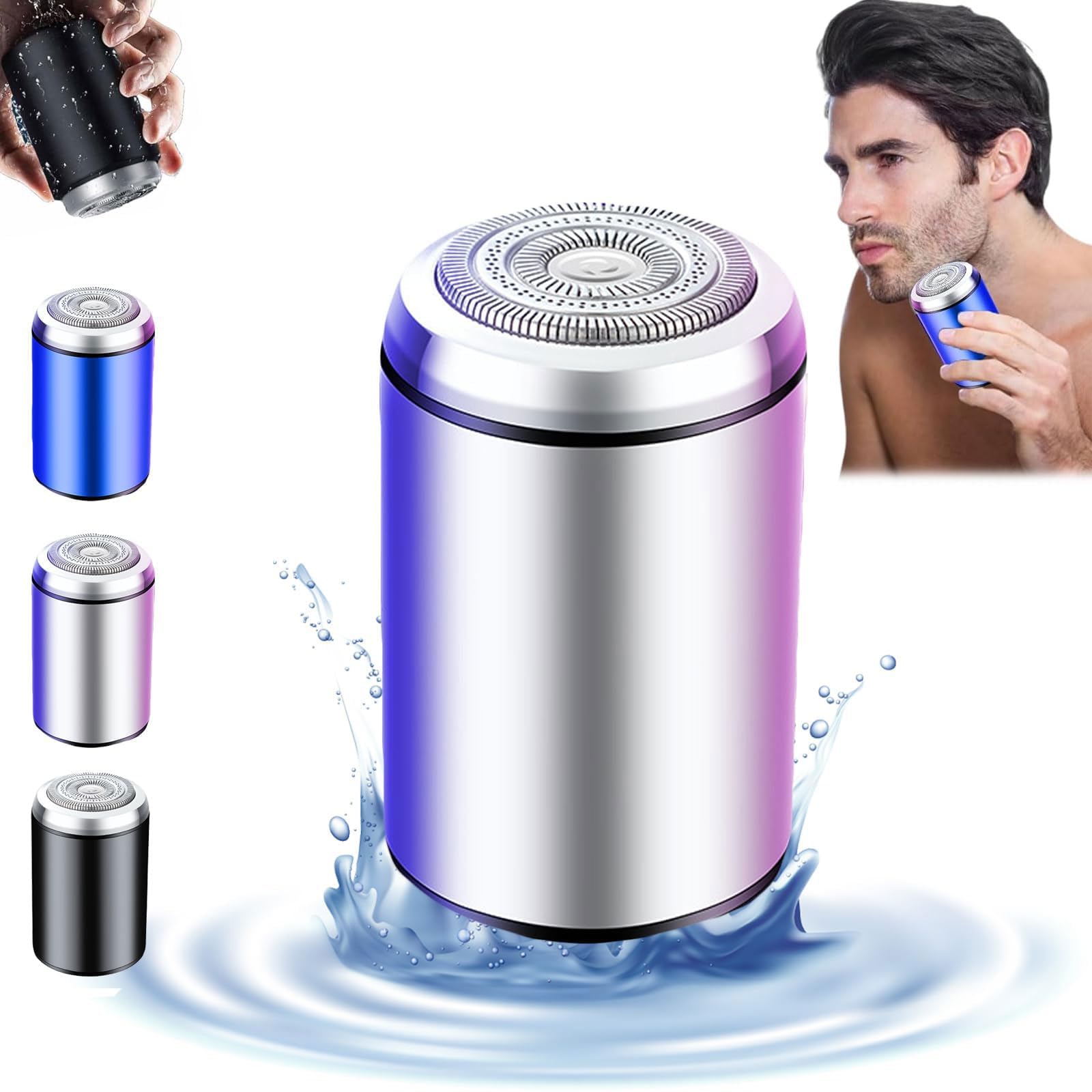 2024 Upgraded Mini Portable Electric Shaver for Men & Women - Waterproof USB Rechargeable Travel Razor - Perfect for Home, Office, Gym & On-the-Go Grooming