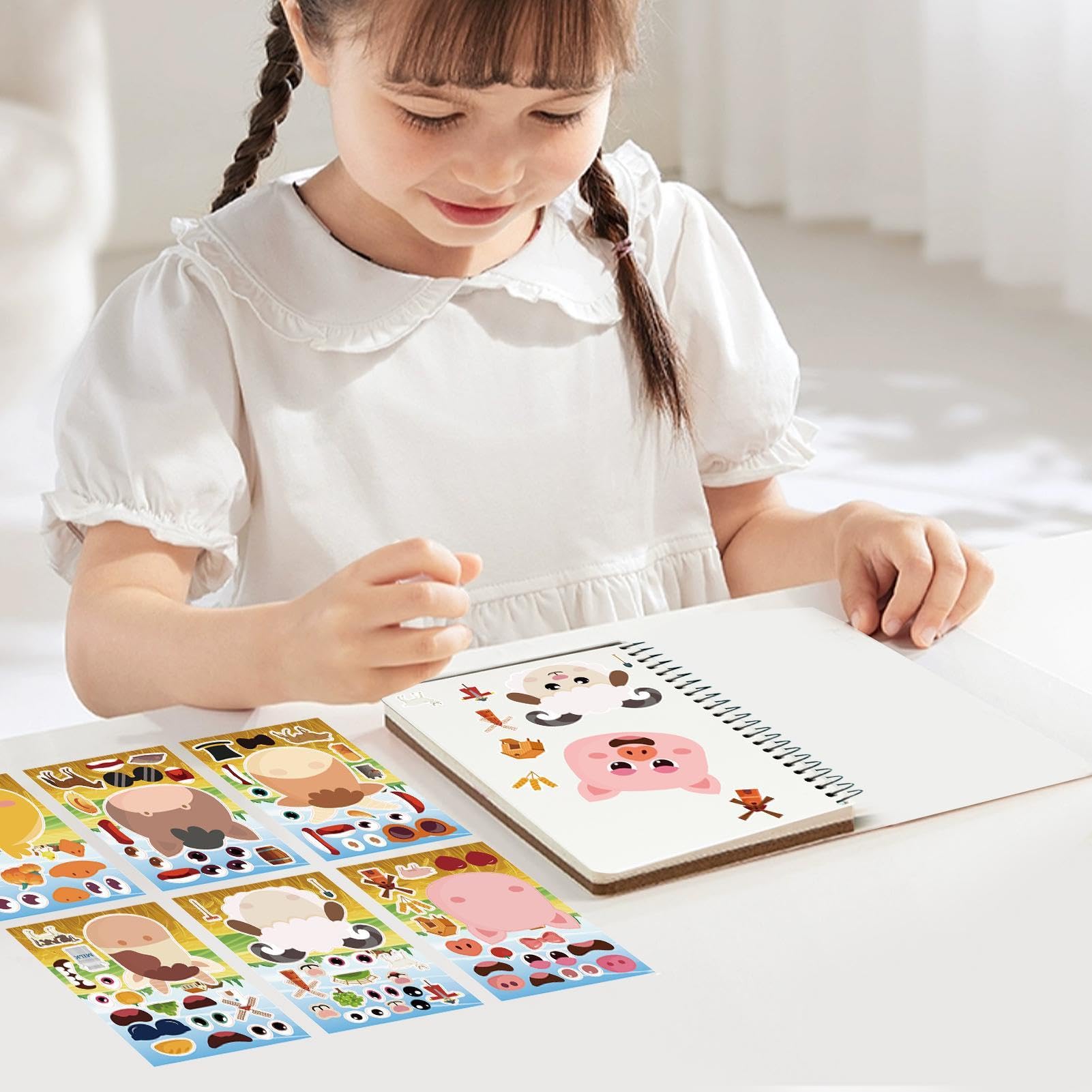 Fun Animal Face Stickers for Kids - Creative Puzzle Stickers for Learning & Play - Perfect for Birthday Parties, Classroom Activities & DIY Crafts