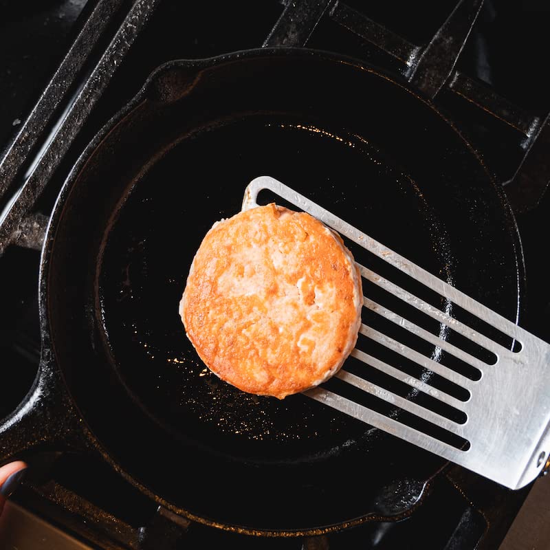Sustainable Wild Caught Salmon Burgers - Ready to Cook Garlic Scallion Flavor (4 Pack) | High Protein Gluten-Free Frozen Fish Patties for Grilling, Air Frying & Quick Healthy Meals