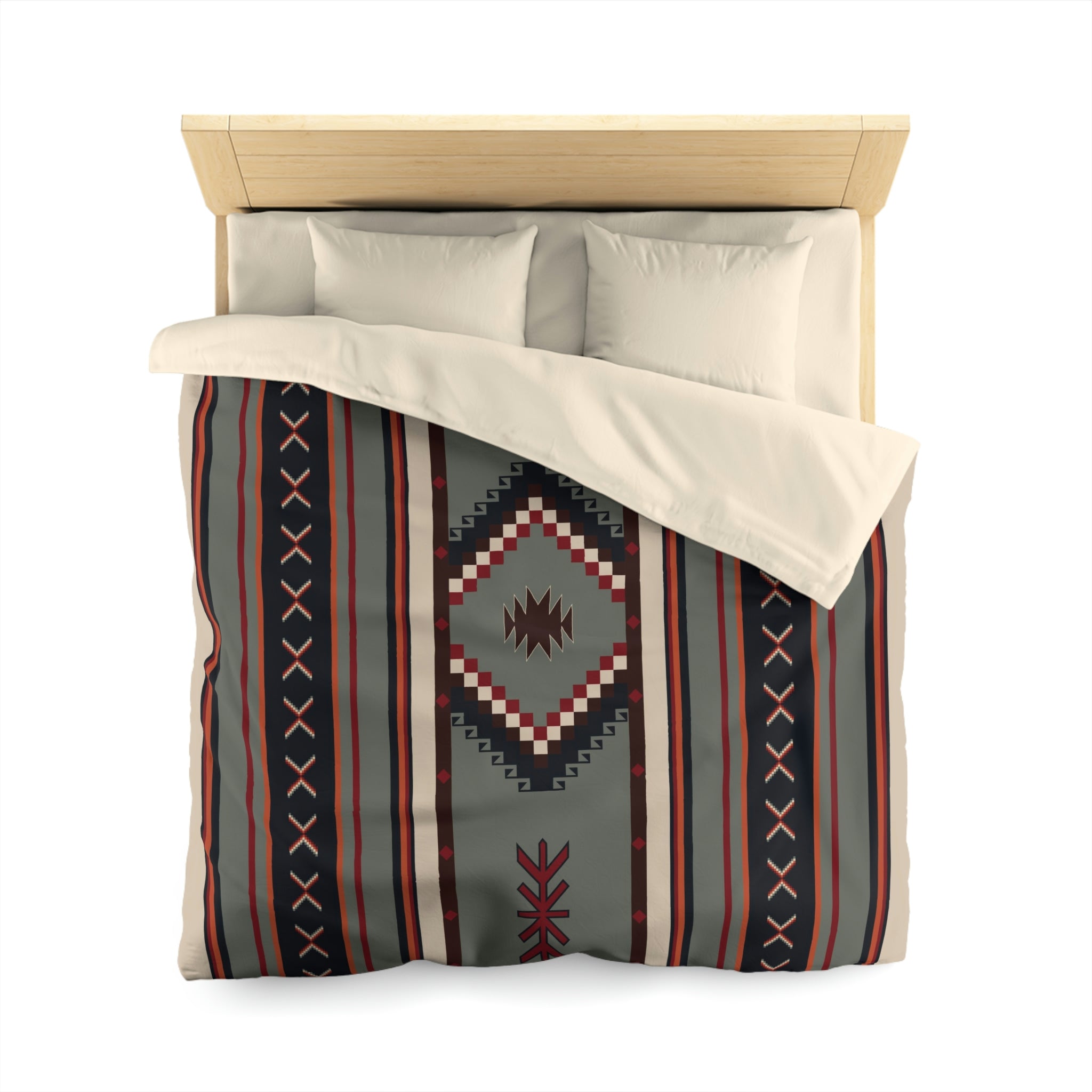 Mohave Desert Microfiber Duvet Cover Set - Southwestern Style King/Queen Bedding - Soft Breathable Comforter Cover for Southwest Home Decor & Desert Themed Bedroom