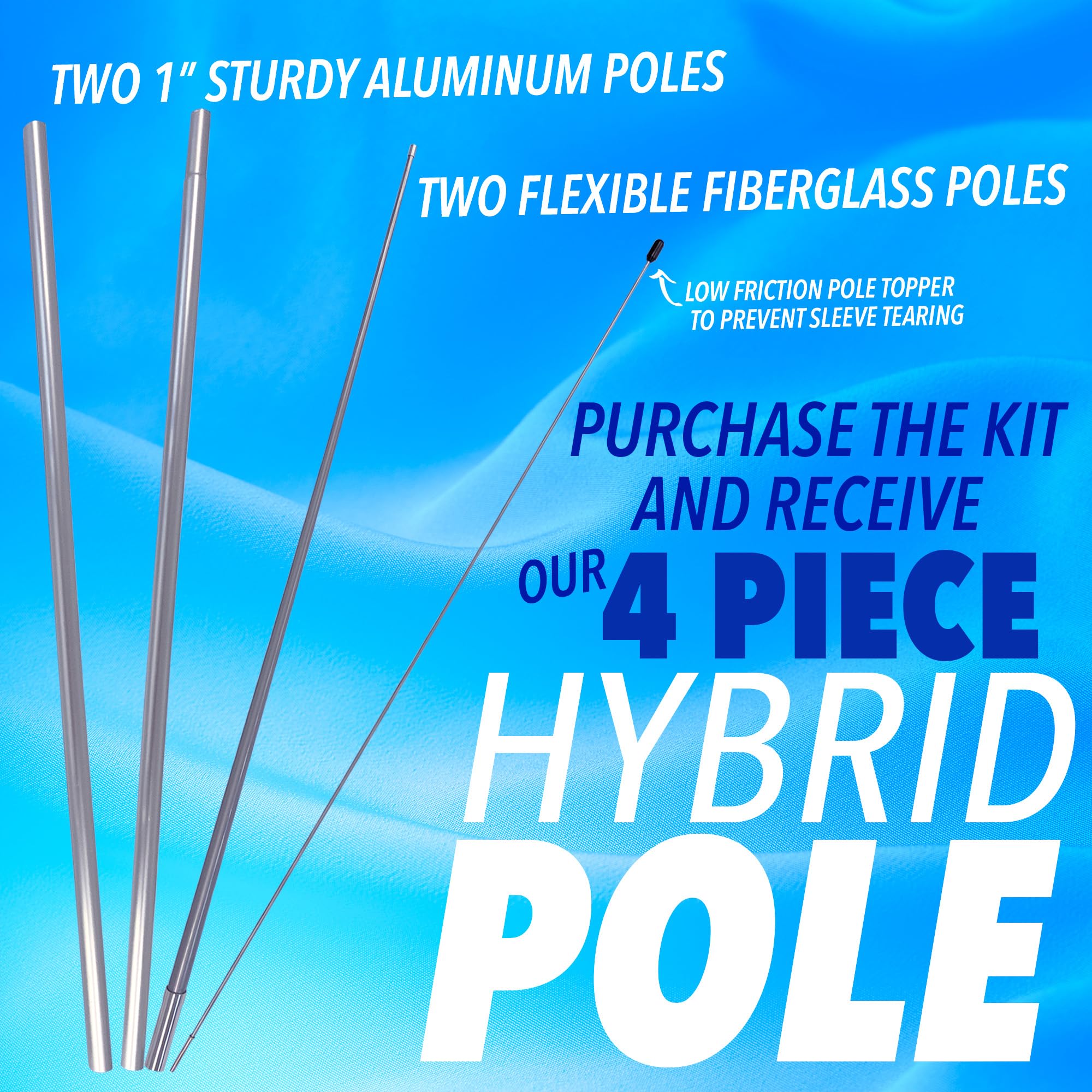 Premium Windless Feather Banner Flag Kit - Outdoor & Garden Decor