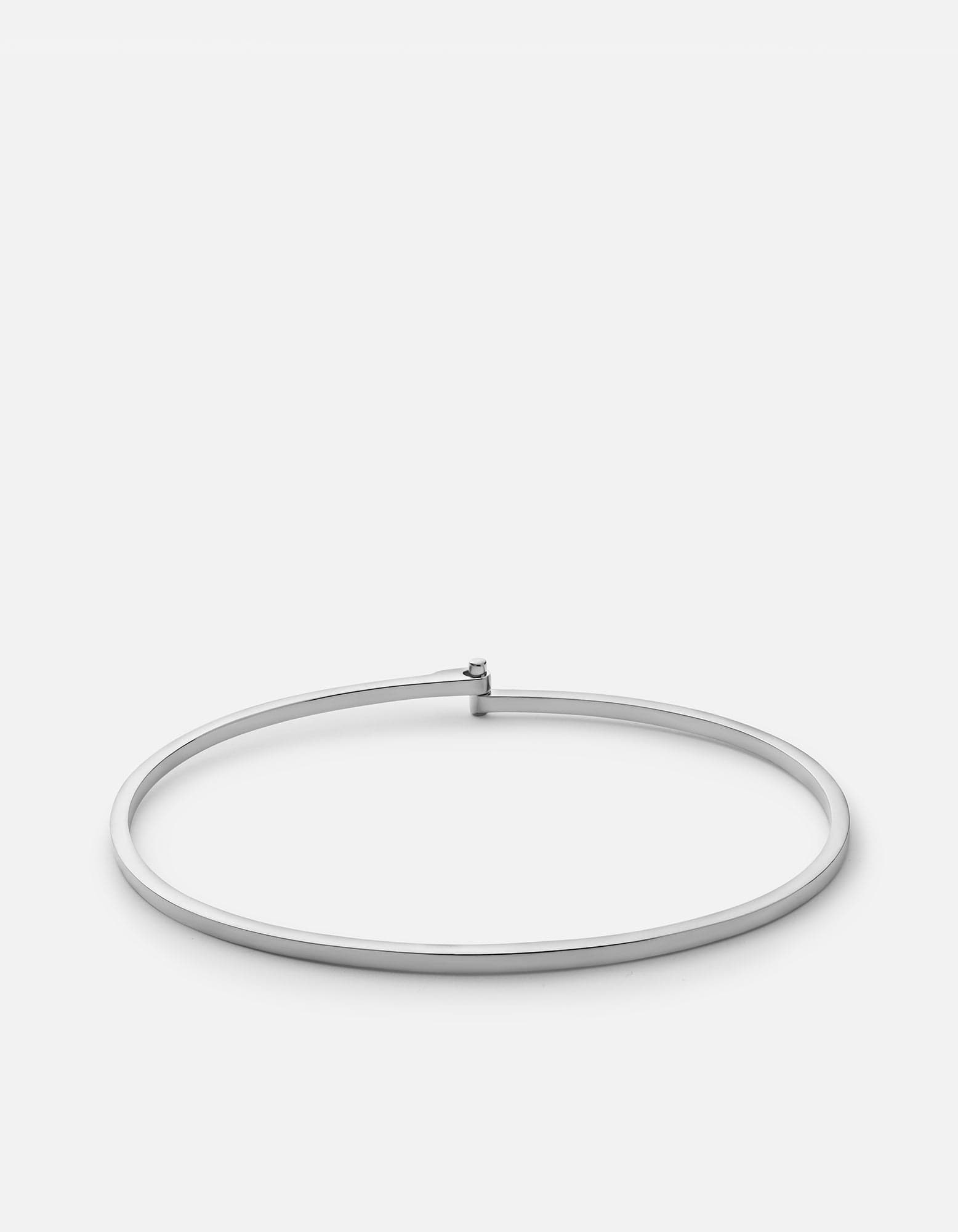 Nyx Thin Sterling Silver Cuff Bracelet - Elegant Minimalist Jewelry for Women, Perfect for Everyday Wear & Special Occasions