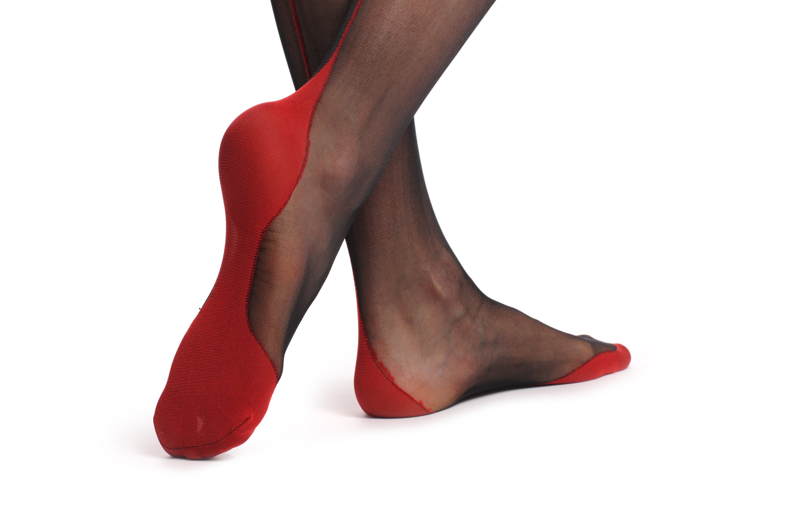 LissKiss Black Thigh High Stockings with Red Seam & Red Silicone Lace Garter - Sexy Hold Up Stockings for Women, Perfect for Valentine's Day, Bridal Lingerie, and Special Occasions