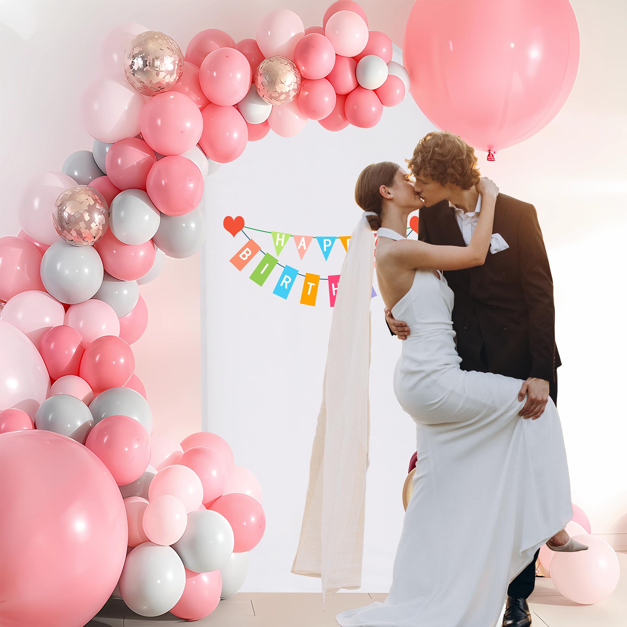 White Arch Backdrop Covers - 7.2FT Round Top Arched Backdrop Stand Fabric Cover | DIY Stretchy Wedding Arch Frame Cover | Chiara Background Stand Cover for Ceremony, Birthday Parties & Events | Perfect for Wedding Decor, Baby Showers, Photo Booths and Outdoor Celebrations