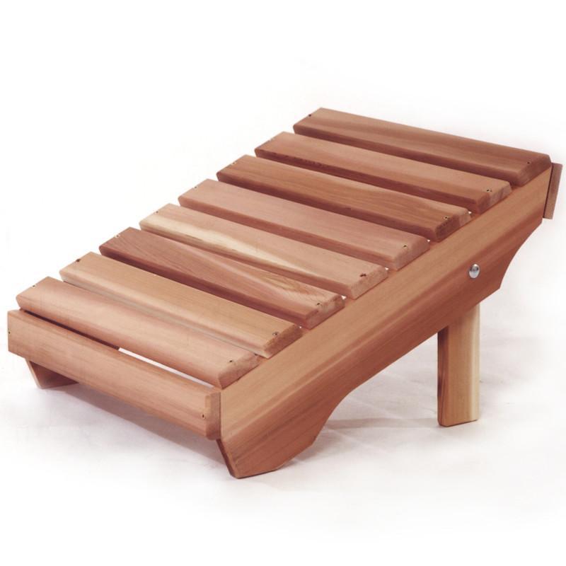 Premium Cedar Adirondack Ottoman - Outdoor Patio Footrest with Natural Wood Grain - Perfect for Garden, Deck & Poolside Relaxation