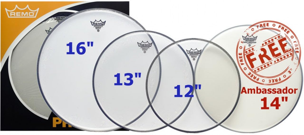 Remo 12-Inch Drum Set (PP0312BE) - Professional Percussion Kit for Drummers, Bands & Music Enthusiasts - Perfect for Live Performances, Studio Recording & Practice Sessions
