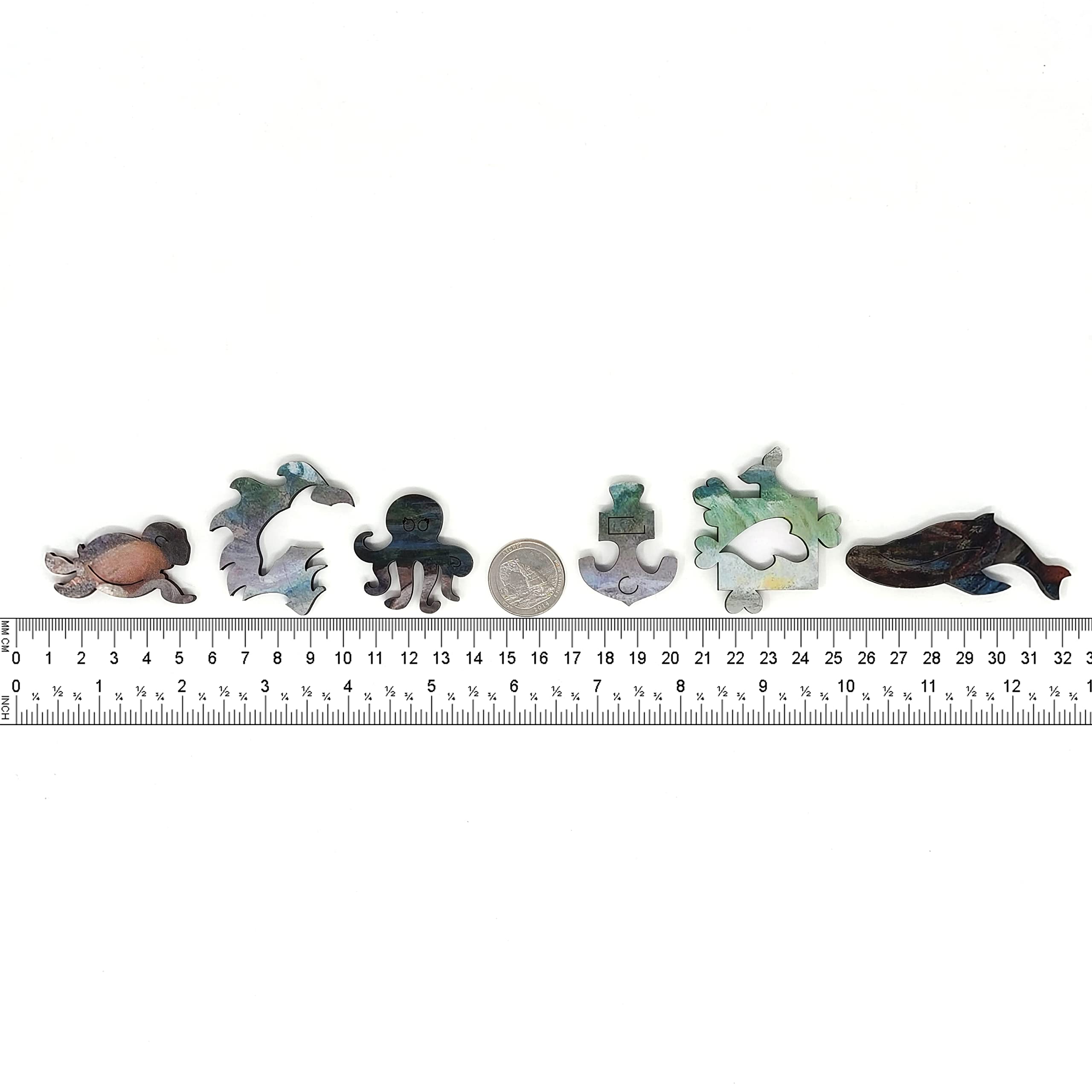 Premium Large Format Wooden Puzzle for Adults & Seniors - 205 Unique Shaped Pieces - Made in USA by FoxSmartBox - Miranda Collection - Perfect for Family Game Night, Cognitive Therapy & Stress Relief
