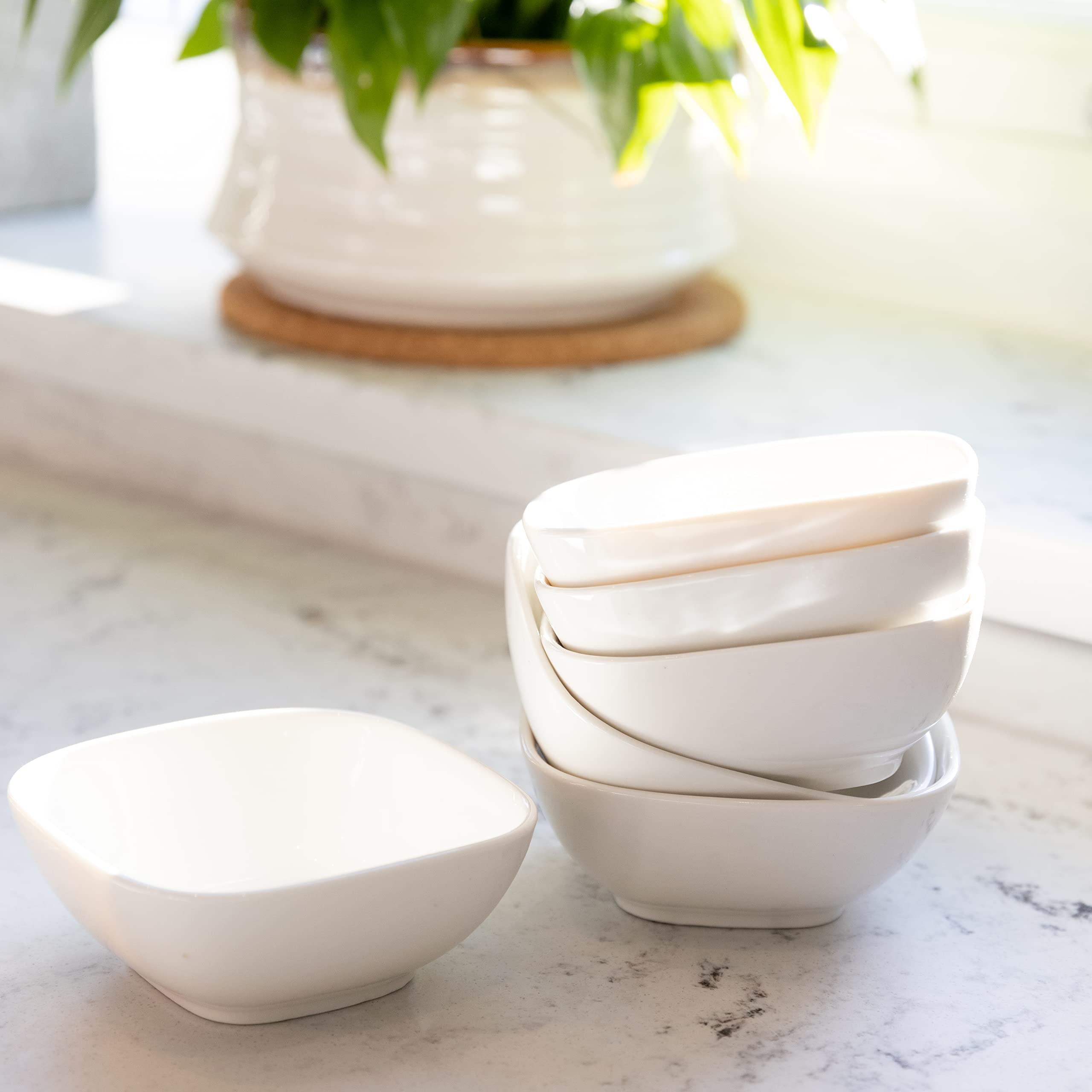Maxwell & Williams 6-Piece White Square Porcelain Tapas Bowls Set - 10cm (4