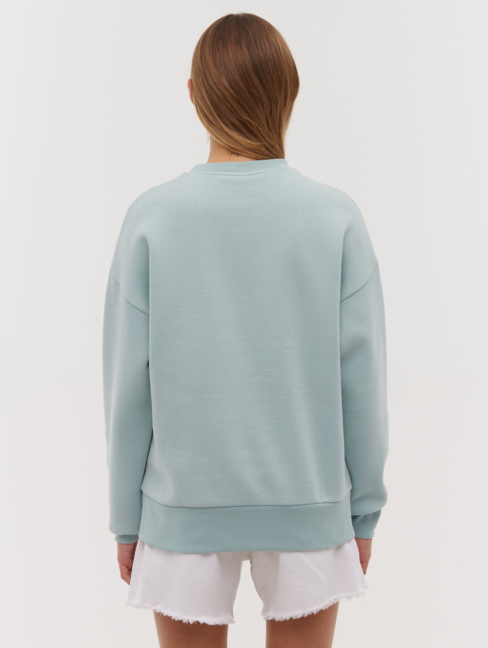 Steffi Retro Logo Crew Neck Sweatshirt - Vintage Style Cotton Pullover for Women | Casual Wear, Street Fashion & Lounge Comfort