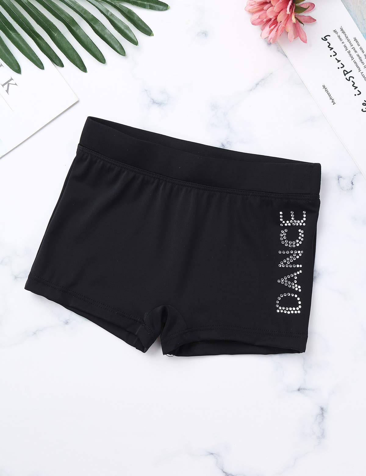 Girls' 2-Piece Athletic Outfit - Short Sleeve Sports Bra Crop Top & Shorts Set for Ballet, Dance, Yoga, and Gym Workouts | Comfortable Activewear for Kids' Sports and Fitness Activities