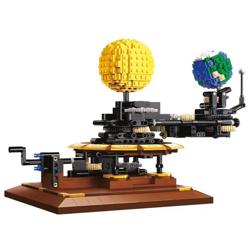 CaDA C71004 Earth Moon and Sun Orrery Model - Solar System Science Kit for Kids & Adults - STEM Educational Astronomy Toy for Classroom, Home Decor, and Gift Giving