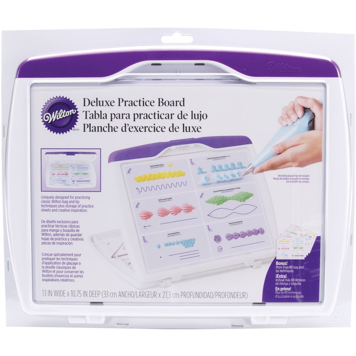 Wilton Cake Decorating Tip Set - 55-Piece Professional Icing Nozzles with Practice Board | Perfect for Birthday Cakes, Wedding Desserts & Baking Decorations