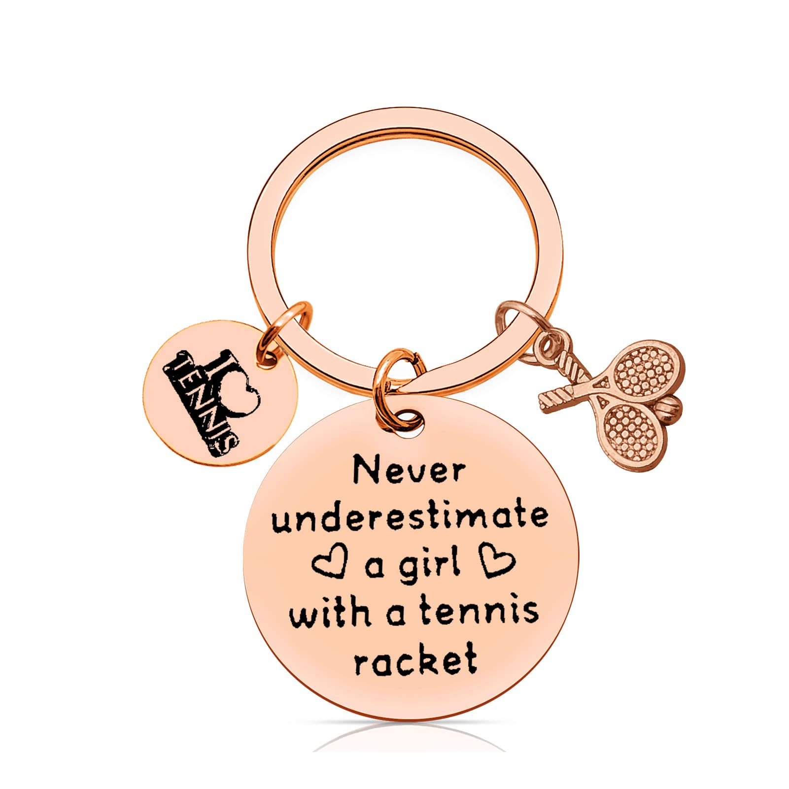 Vadaka Inspirational Tennis Keychain - Motivational Gift for Tennis Players, Lovers & Teams - Perfect for Girls & Teens - Ideal for Training, Matches & Sports Enthusiasts