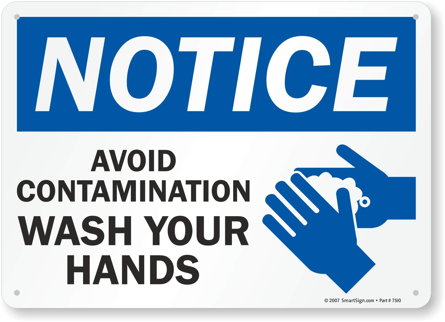 SmartSign 'Notice - Avoid Contamination Wash Your Hands' Sign | 10