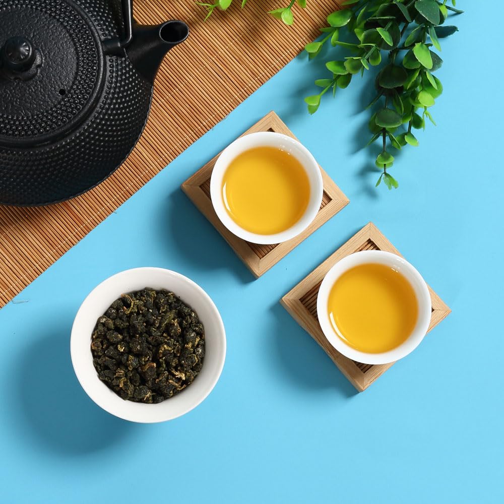 Premium Taiwan Dong Ding Oolong Tea Loose Leaf - 250g (8.8oz) x 4 Pack - High Mountain Green Oolong Tea for Daily Brewing, Gift Giving & Tea Ceremonies