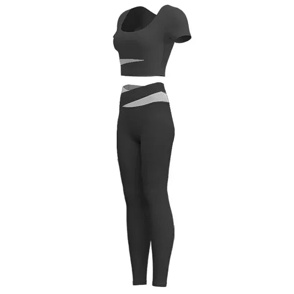 Women's Yoga Set - Sexy Sports Bra & High Waist Leggings 2-Piece Workout Outfit | Gym Clothes for Yoga, Pilates & Fitness Training | Breathable Athletic Sportswear for Women