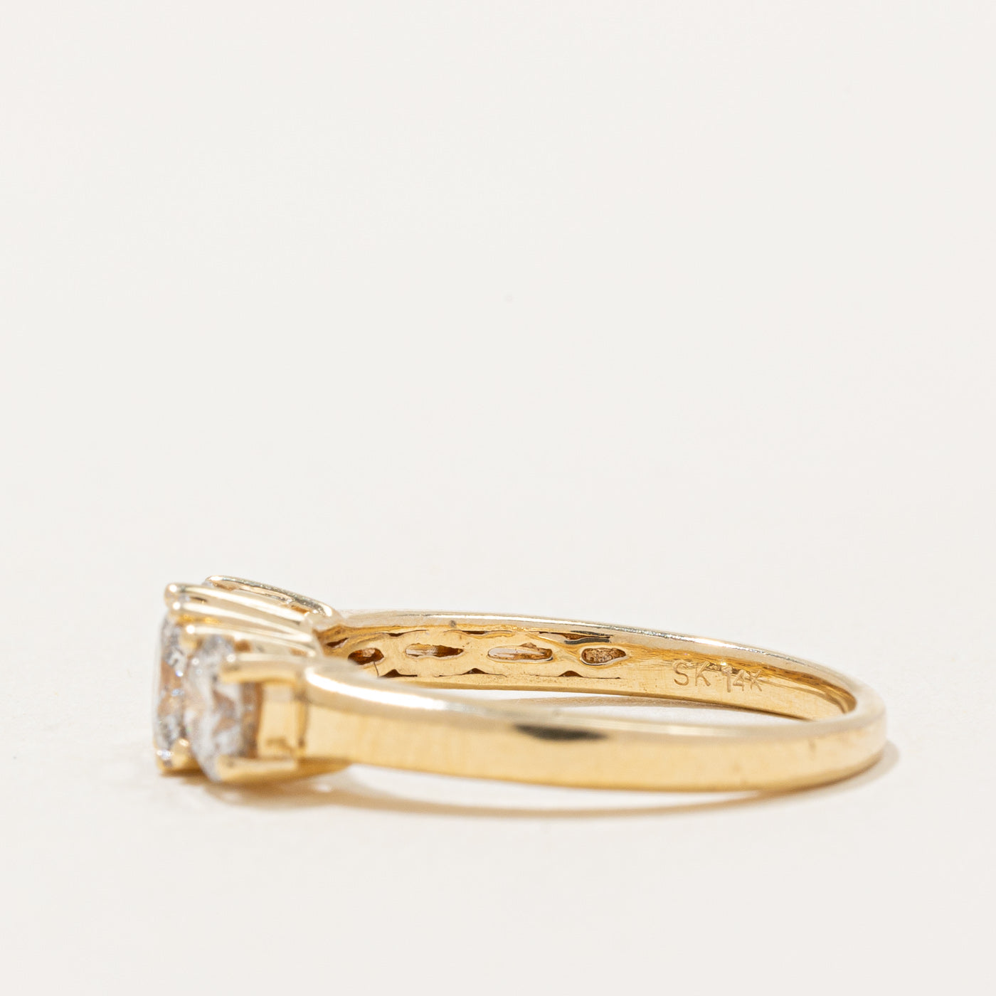 1.00ctw Three Stone Diamond Ring for Women - Size 5.25 | Elegant Wedding Band, Anniversary Gift & Engagement Jewelry | Perfect for Proposals, Special Occasions & Everyday Luxury
