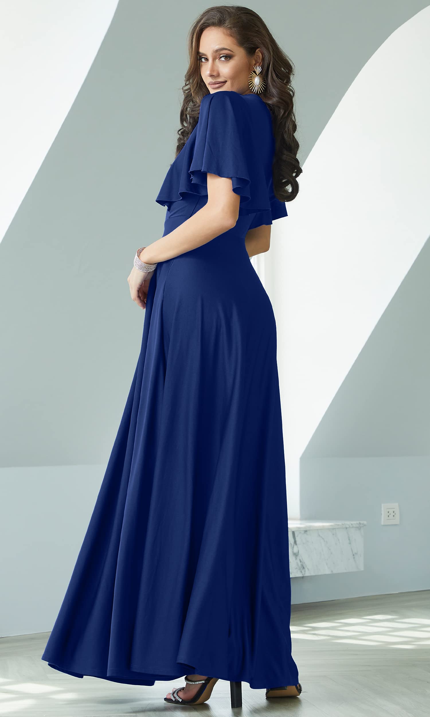Elegant Long Bridesmaid Dress for Women - Modest Maxi Evening Cocktail Gown | Perfect for Weddings, Prom, Formal Parties & Special Occasions