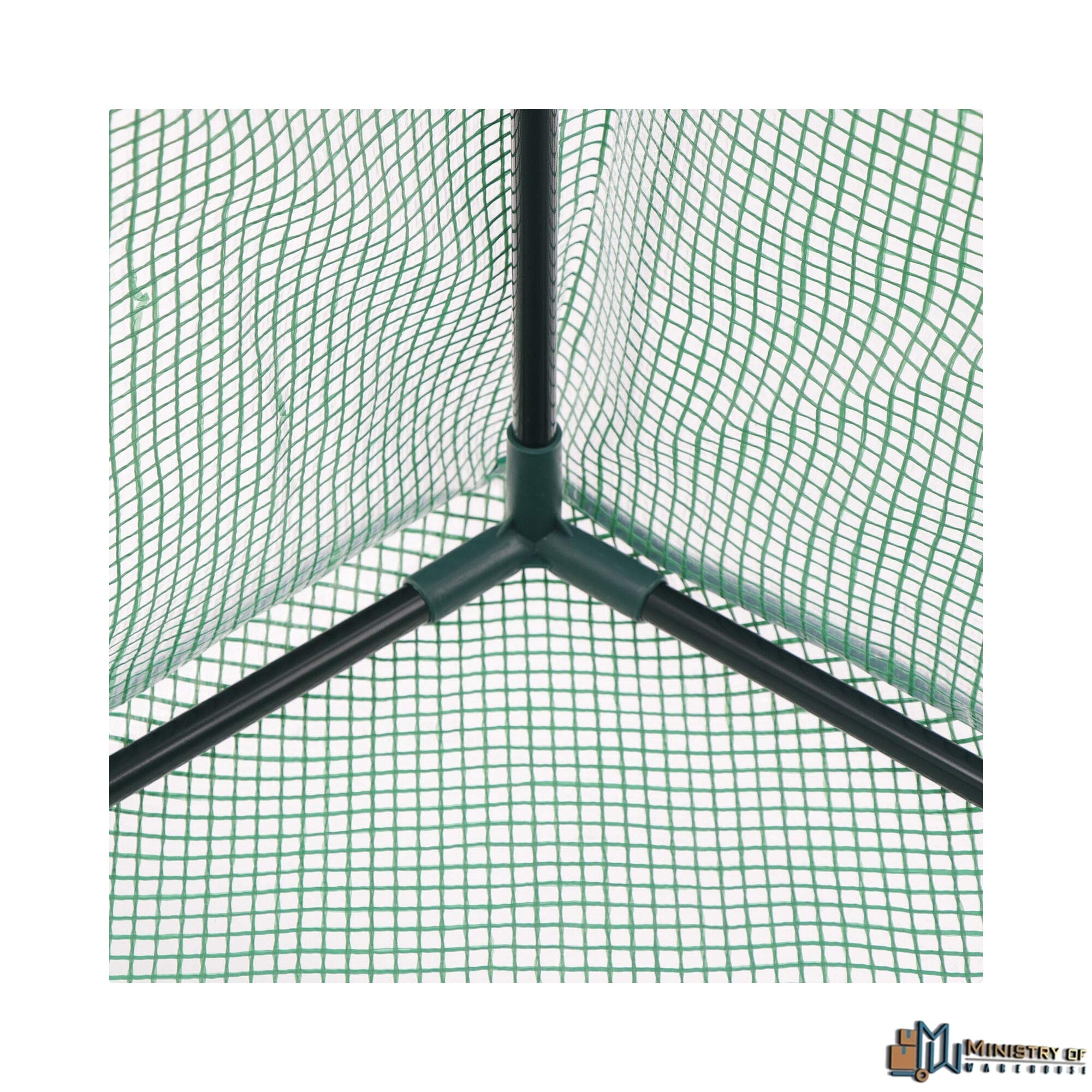 3-Tier 6-Shelf PE Fabric Walk-In Greenhouse with Roll-Up Zipper Door - Indoor/Outdoor Mini Greenhouse for Plants, Flowers, Seedlings & Gardening - Perfect for Patio, Backyard & Small Spaces