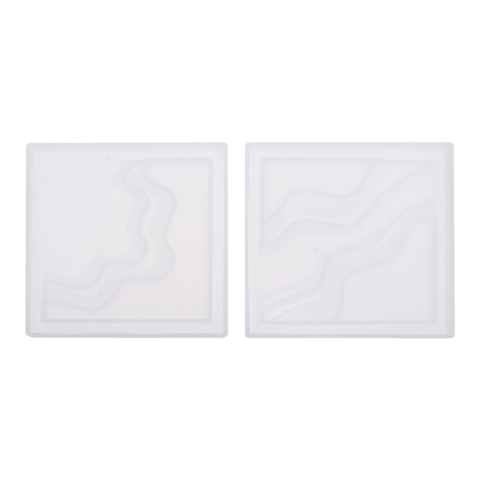 EXCEART 2-Pack Silicone Coaster Molds for DIY Epoxy Resin Casting - Round Drink Coaster Molds, Candle Holder & Plate Dish Molds - Perfect for Handmade Crafts, Home Decor & Gift Making