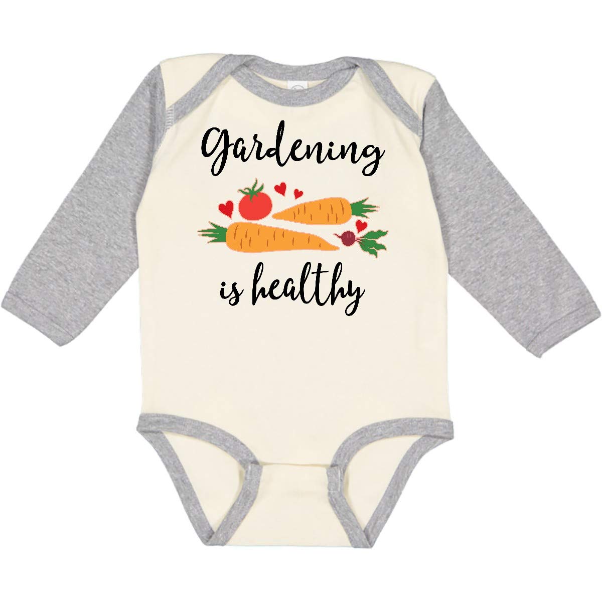 Inktastic Gardening is Healthy Gardener Long Sleeve Creeper - Comfortable Baby Bodysuit for Outdoor Activities, Gardening Enthusiasts & Nature Lovers