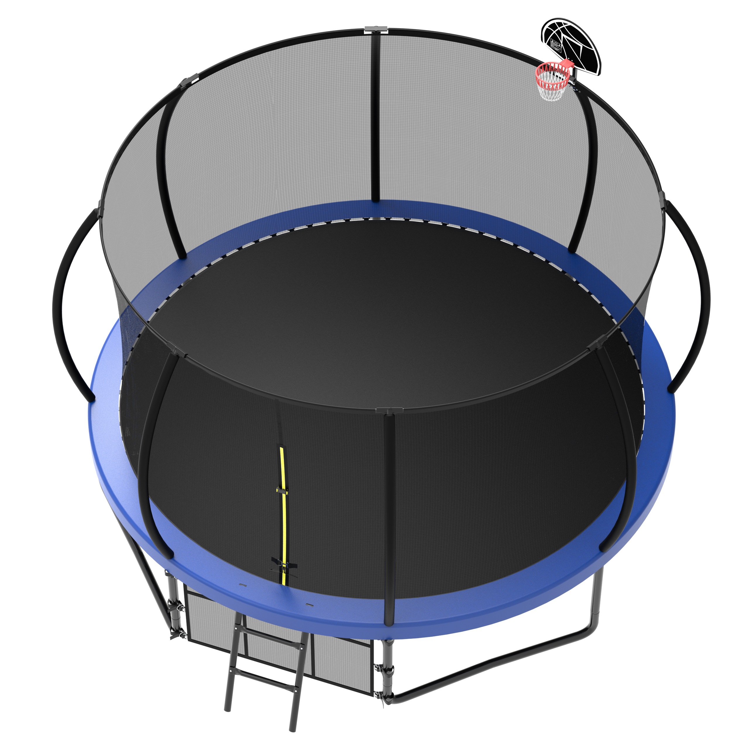12FT Kids Trampoline with Safety Enclosure Net & Ladder - Outdoor Bounce Trampoline for Backyard, Garden, and Playground Fun - Perfect for Family Recreation and Exercise