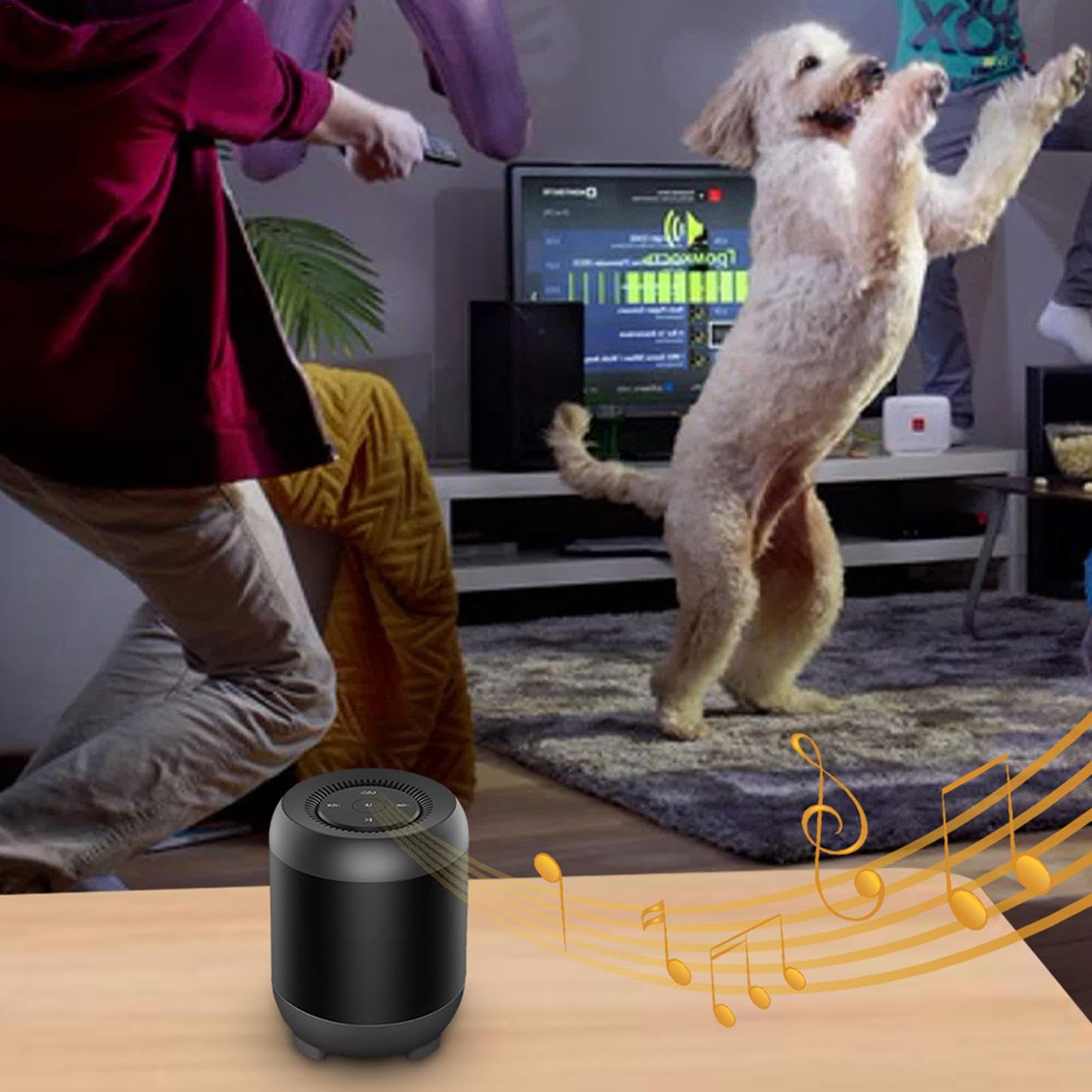 Smart Desk Speaker with Subwoofer - Voice Control & Memory Card Function - Desktop Sound Control Speaker for Office, Home, Camping - Perfect for Work, Music & Outdoor Entertainment