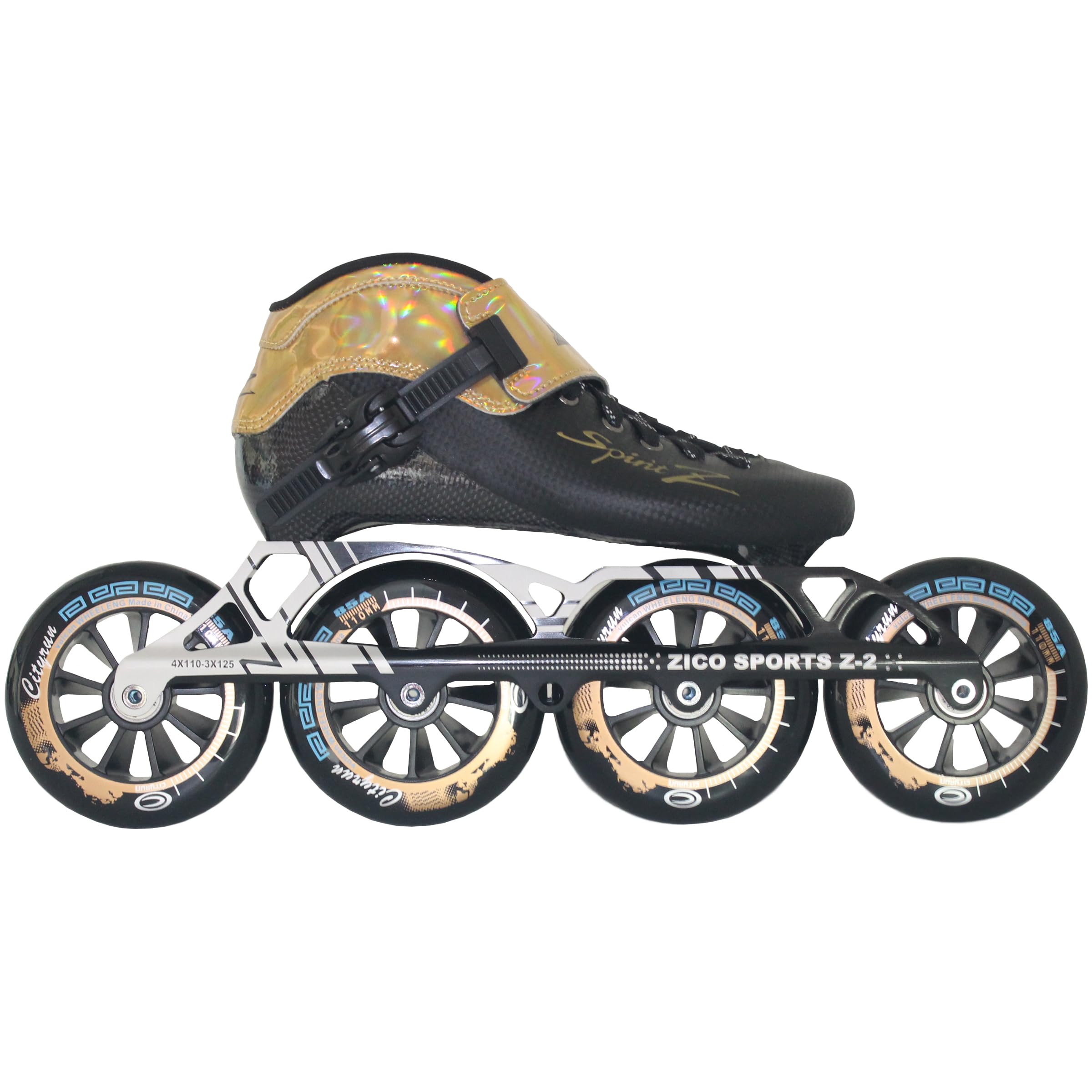 **Professional Inline Speed Skates for Adults - Men & Women | High-Performance Racing Roller Skates for Fitness & Competition | Perfect for Outdoor Training, Track Racing & Speed Skating (Black)**