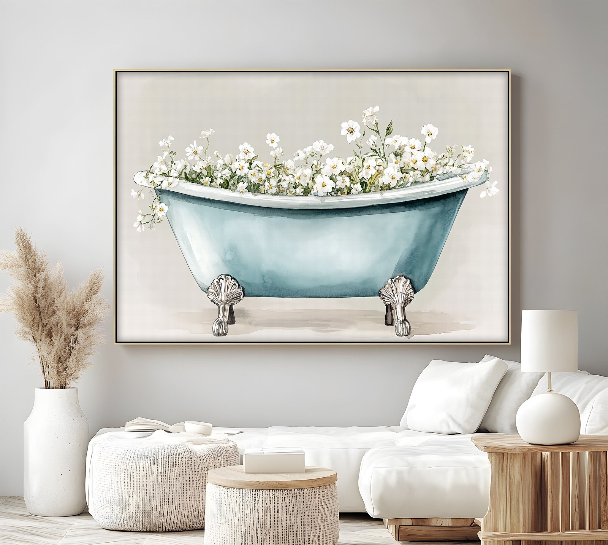 Blooming Bath - Soft Baby Bath Tub with White Flower Design, Gentle & Safe for Newborns | Perfect for Infant Bath Time, Nursery Decor & Baby Shower Gifts