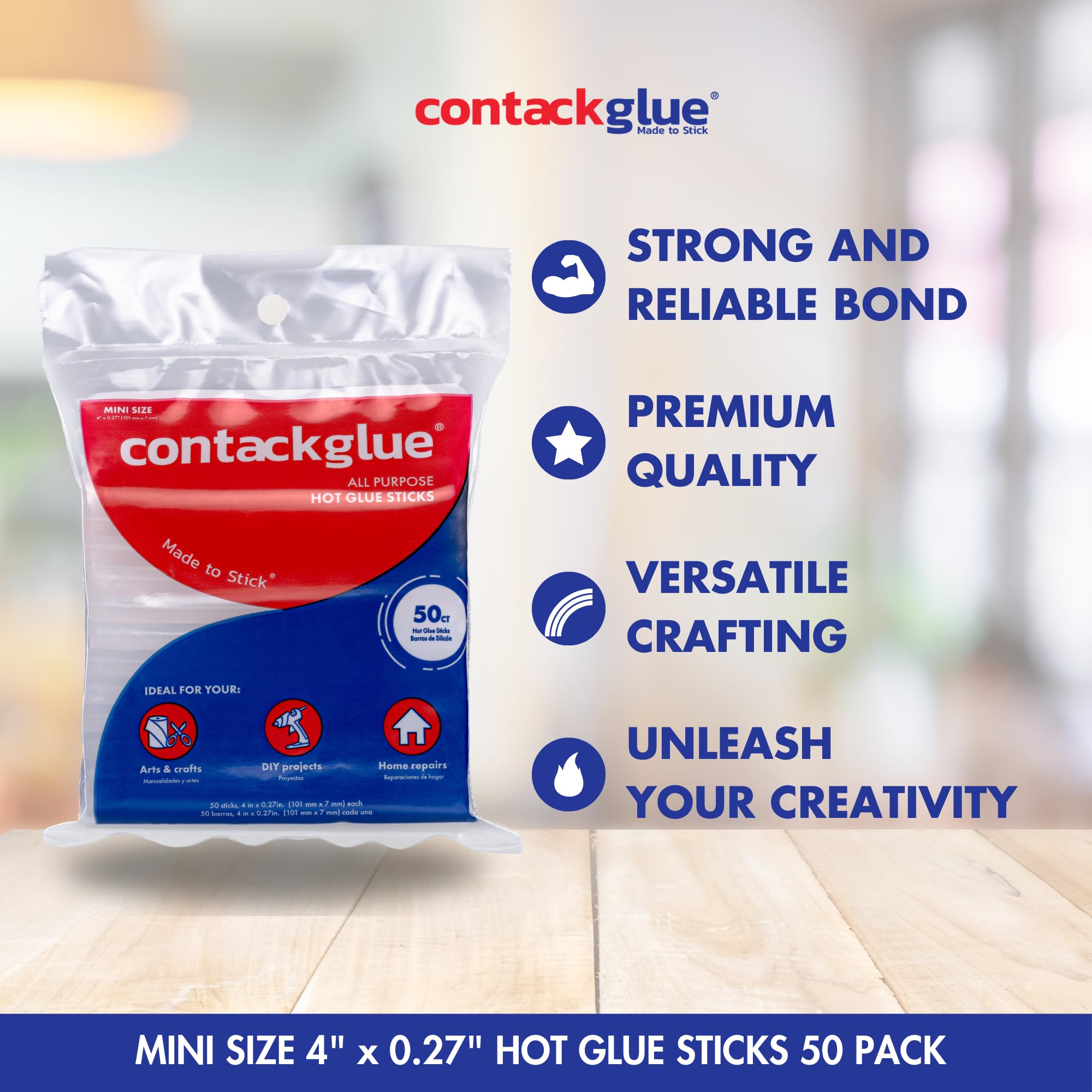 50-Pack Mini Hot Glue Sticks 4