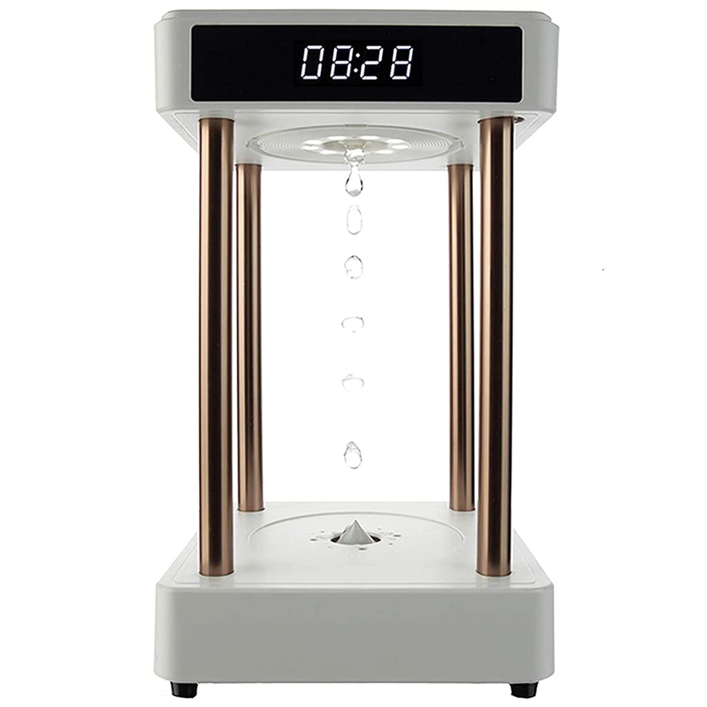 Walnut Floating Levitating Water Drop Lamp - Anti Gravity LED Night Light for Desk Decor, Birthday Gift, Home Office Decoration (Color: Black) | Perfect for Bedroom, Living Room & Meditation Spaces