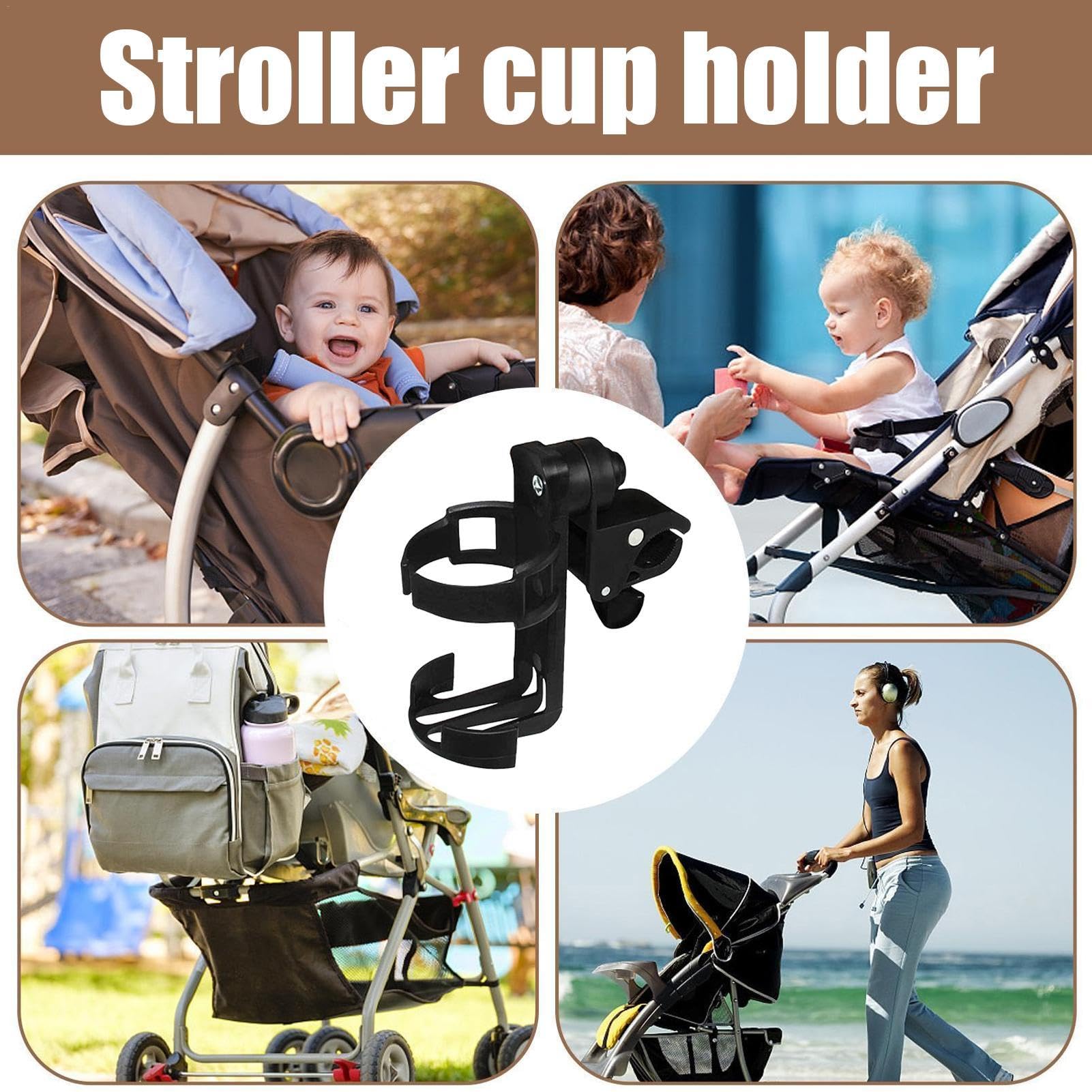 Stroller Cup Holder - Handlebar Drink Bottle Rack for Prams, Wheelchairs & Golf Carts | Outdoor Use