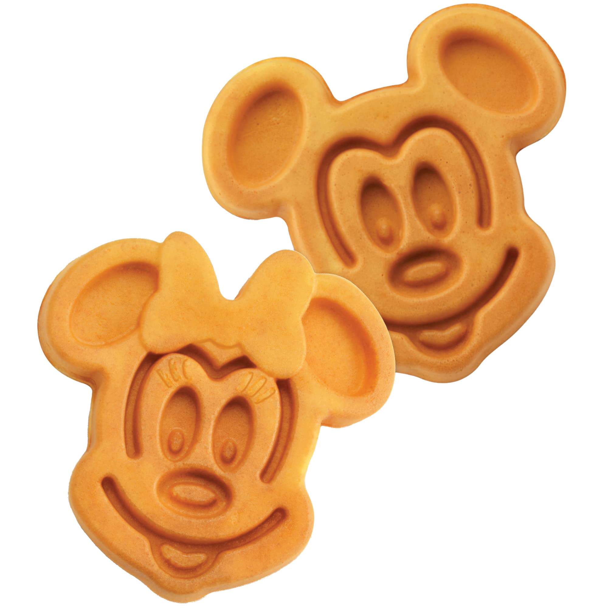 Disney Mickey & Minnie Double Flip Waffle Maker with Non-Stick Plates - Blue Mickey Mouse Kitchen Appliance for Disney Fans - Makes 6 Heart-Shaped Waffles - Perfect for Breakfast, Brunch & Disney-Themed Parties