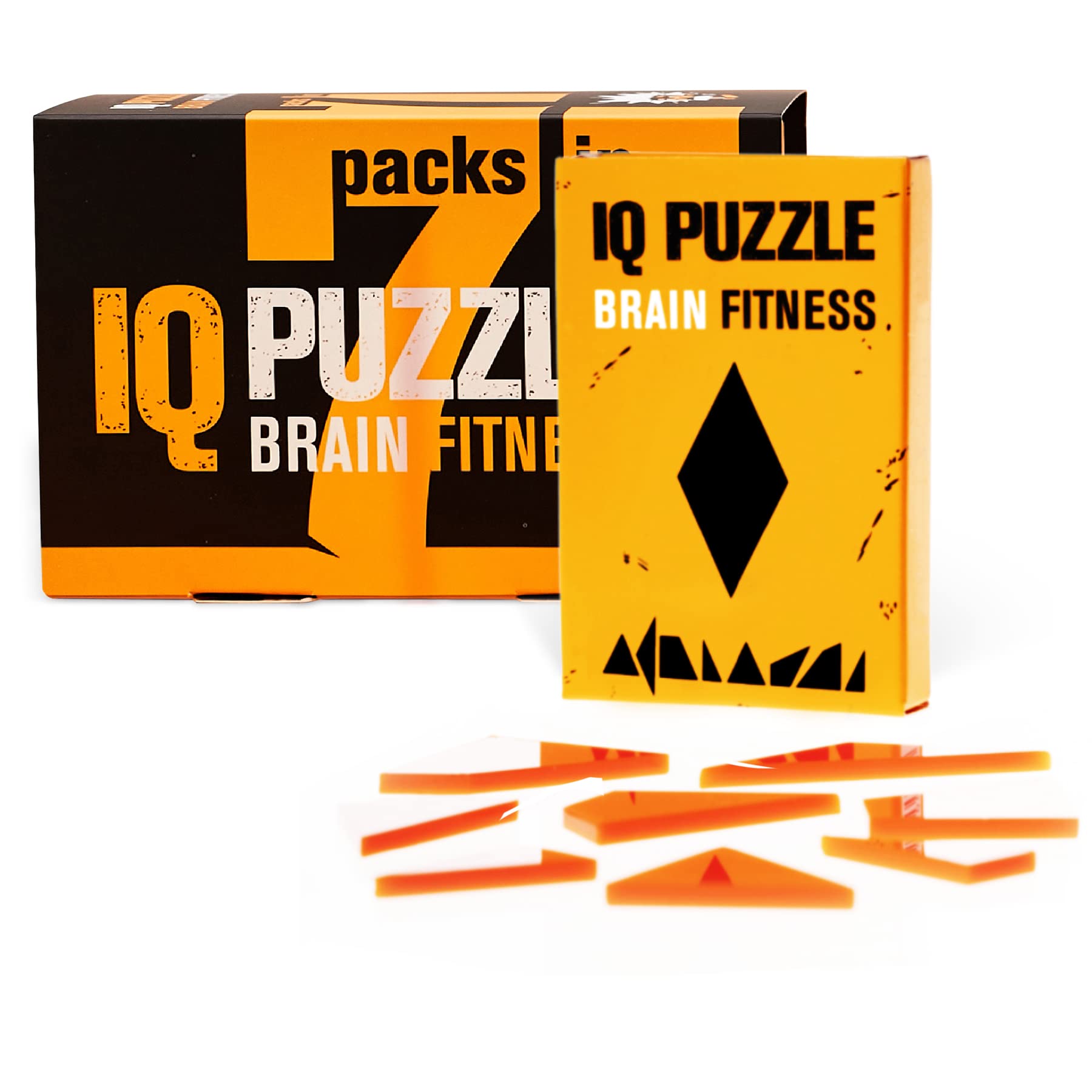 Geek Toys IQ Puzzle Brain Teaser Games - Set of 7 Mind Challenging Puzzles for Adults & Kids | Educational Brain Fitness Games | Perfect for Travel, Road Trips & Family Game Nights