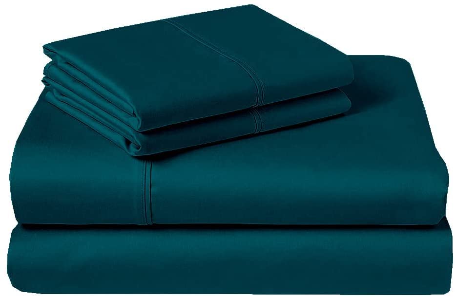 Short Queen RV Sheets - 100% Egyptian Cotton 4-Piece Set (60x75) with 15